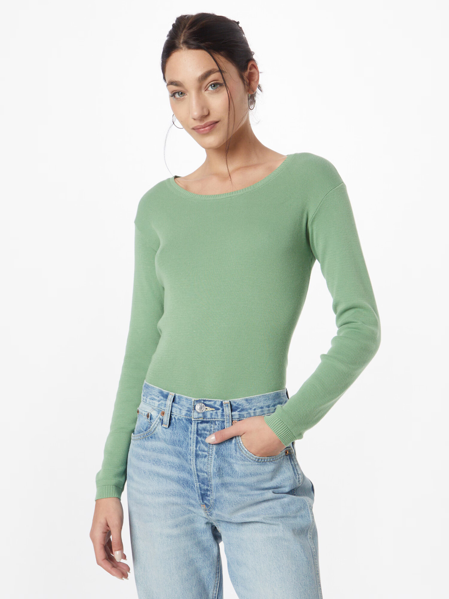 UNITED COLORS OF BENETTON Pulover verde pastel - Pled.ro