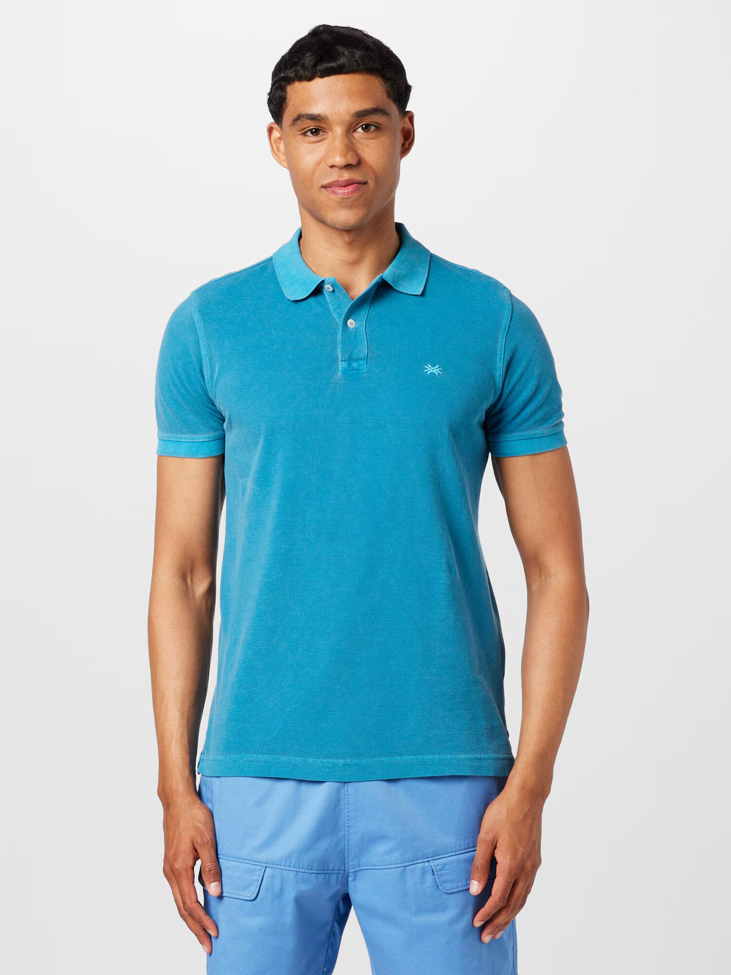 UNITED COLORS OF BENETTON Tricou albastru aqua / albastru deschis - Pled.ro