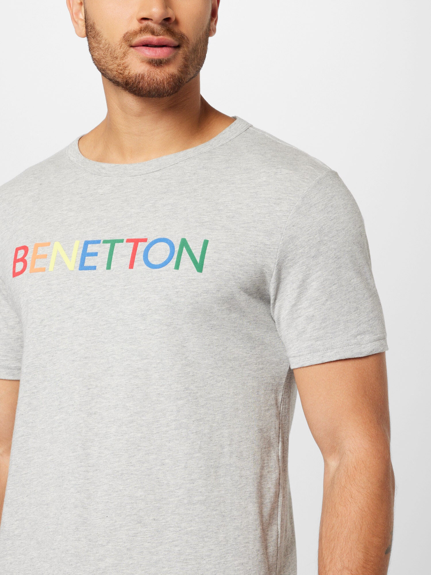 UNITED COLORS OF BENETTON Tricou albastru / galben / gri deschis / roșu - Pled.ro