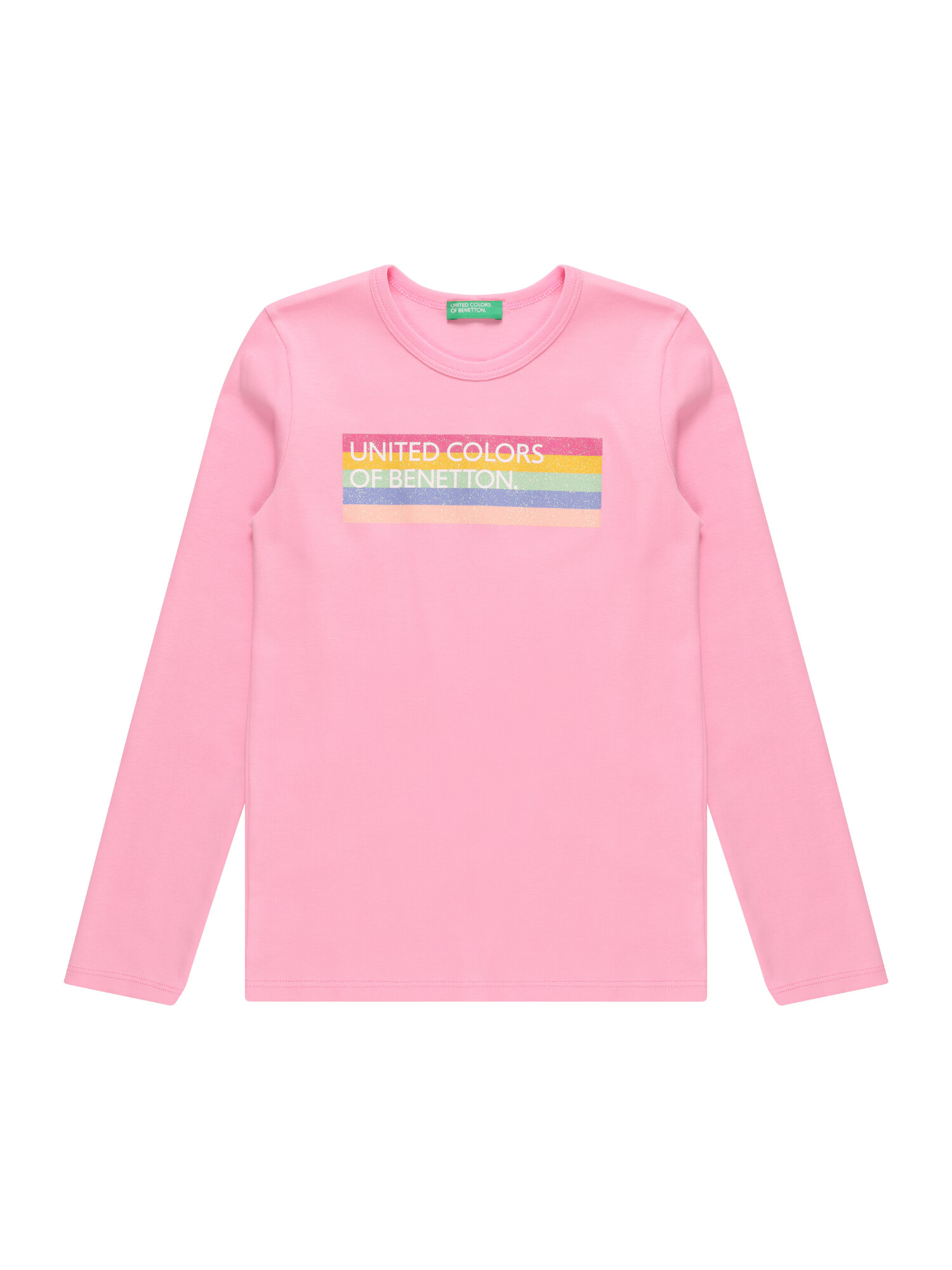 UNITED COLORS OF BENETTON Tricou albastru / verde mentă / rosé / alb - Pled.ro