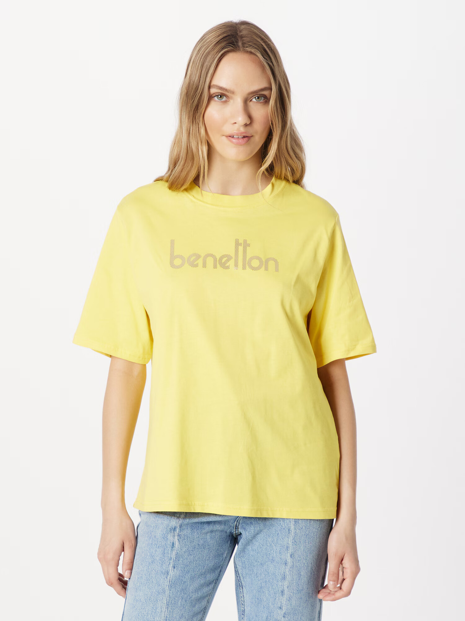 UNITED COLORS OF BENETTON Tricou bej / galben - Pled.ro