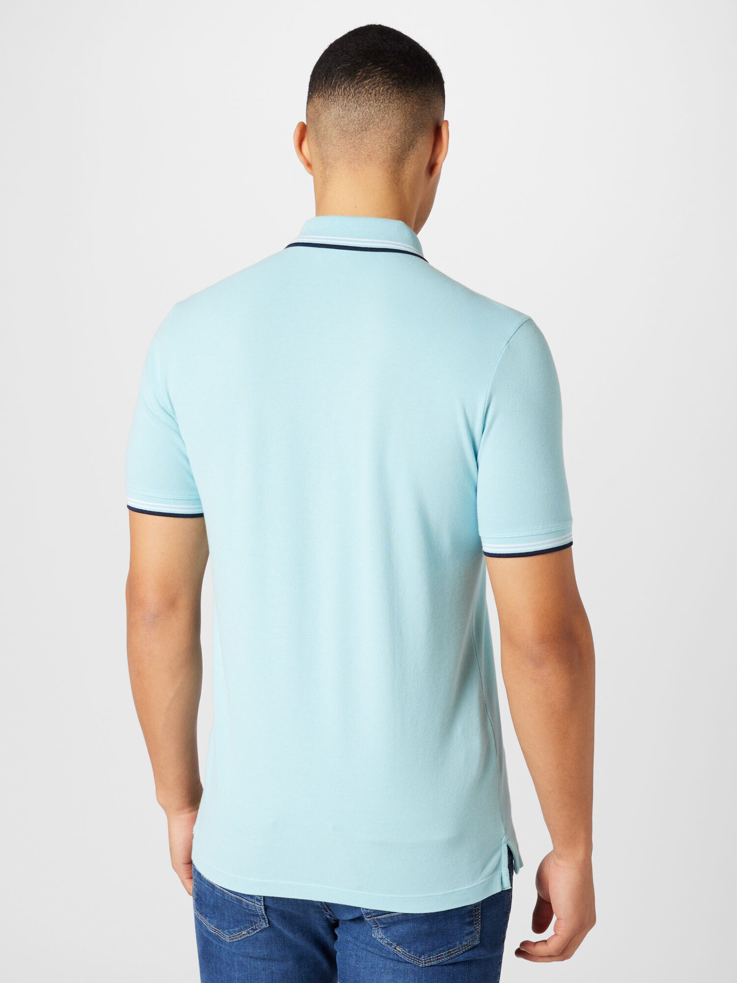 UNITED COLORS OF BENETTON Tricou bleumarin / albastru pastel / alb - Pled.ro