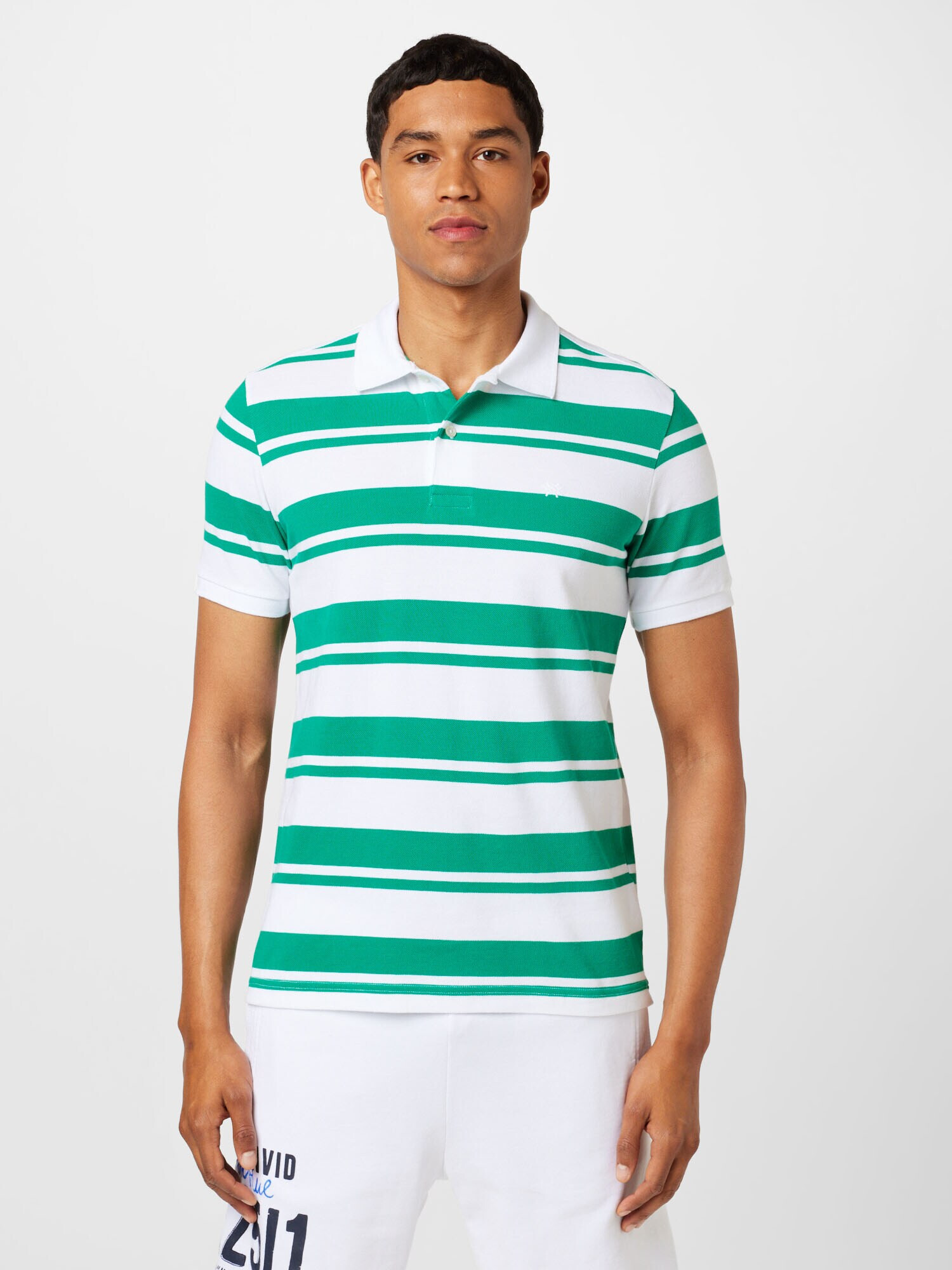 UNITED COLORS OF BENETTON Tricou verde / alb - Pled.ro