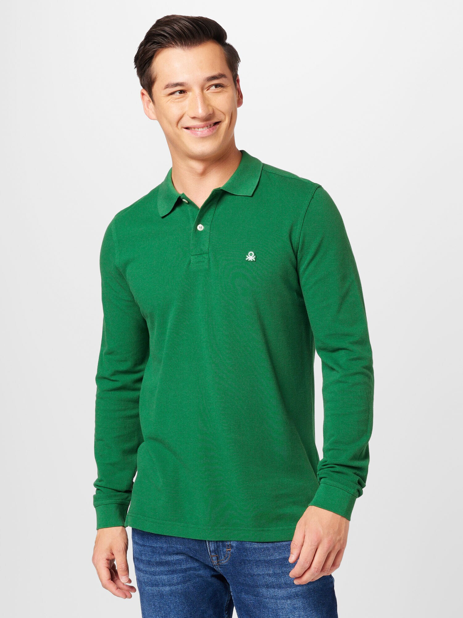 UNITED COLORS OF BENETTON Tricou verde / alb - Pled.ro