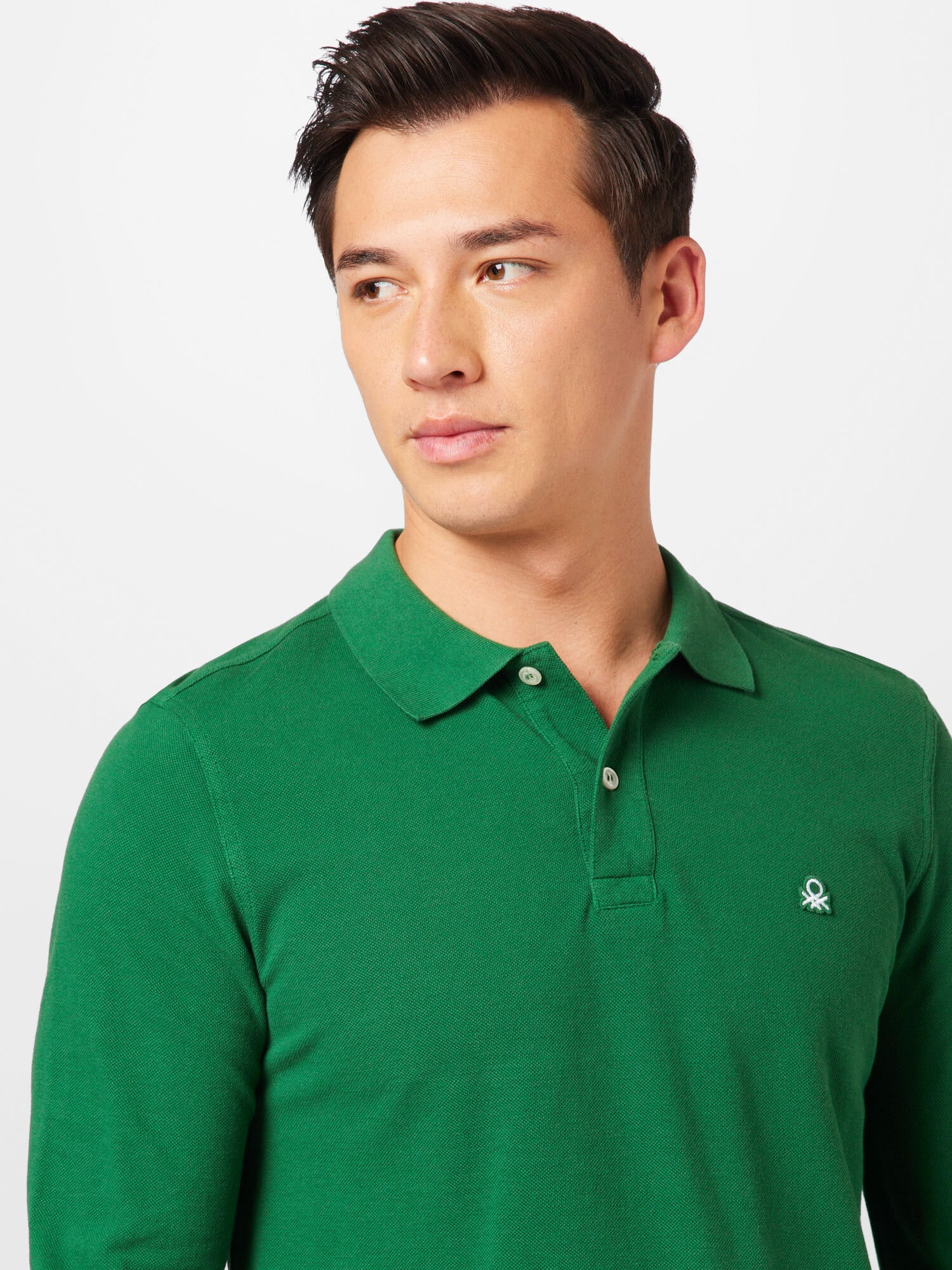 UNITED COLORS OF BENETTON Tricou verde / alb - Pled.ro