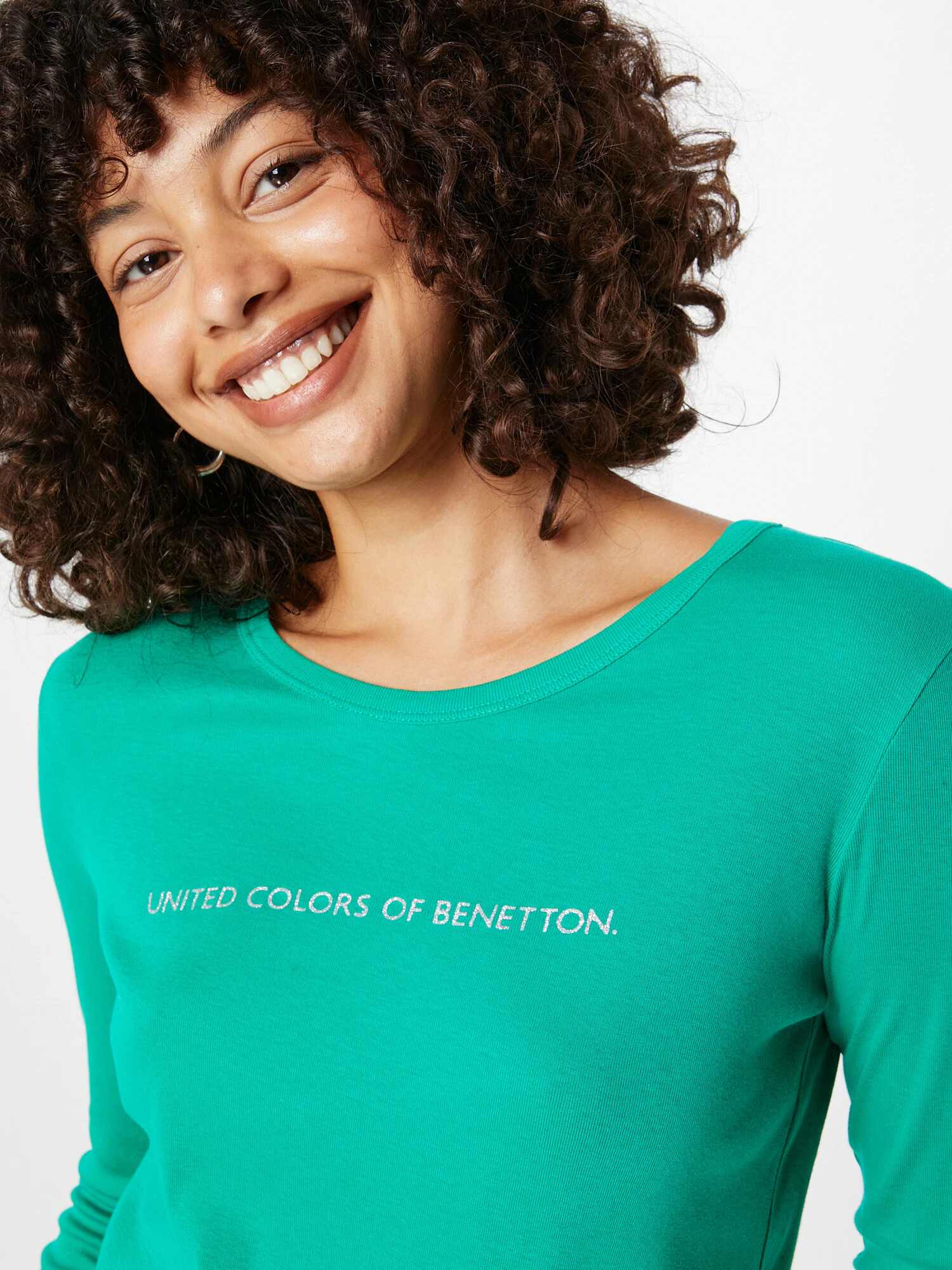 UNITED COLORS OF BENETTON Tricou verde / argintiu - Pled.ro