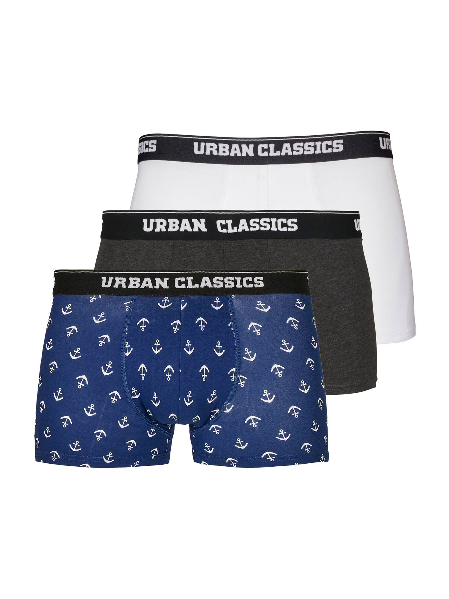 Urban Classics Boxeri bleumarin / gri închis / negru / alb - Pled.ro