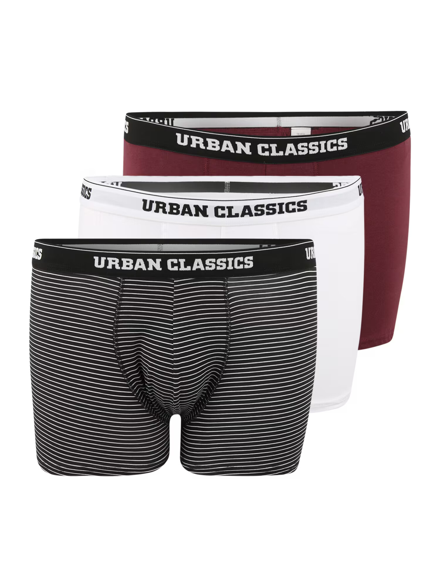 Urban Classics Boxeri maro / negru / alb - Pled.ro