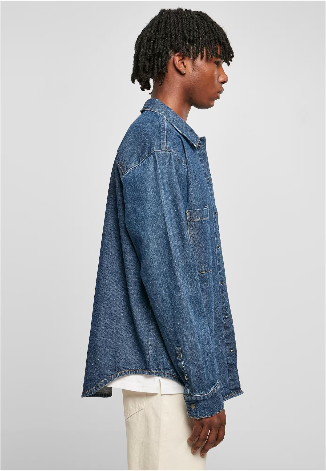 Urban Classics Cămașă albastru denim - Pled.ro