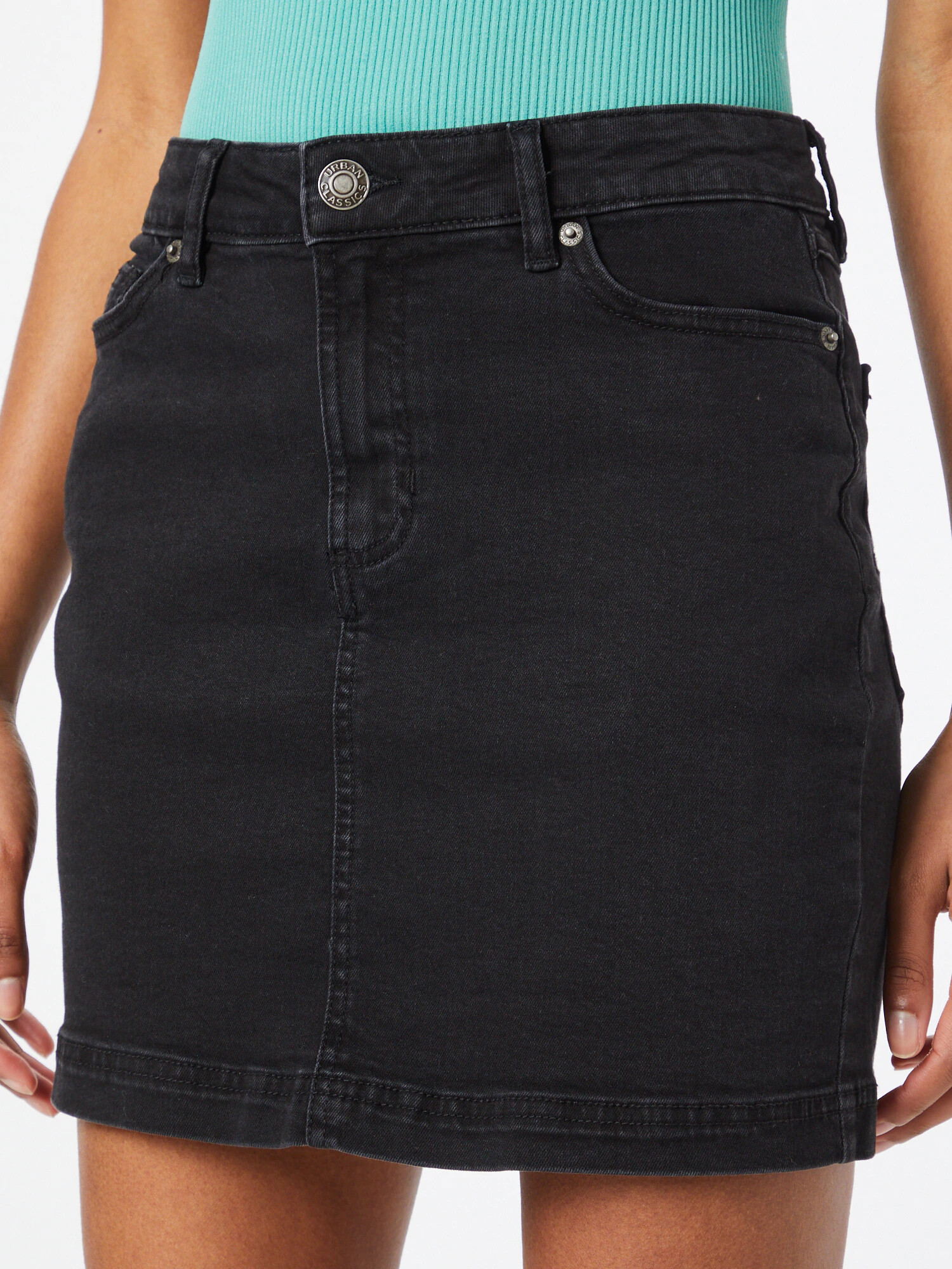 Urban Classics Fustă negru denim - Pled.ro