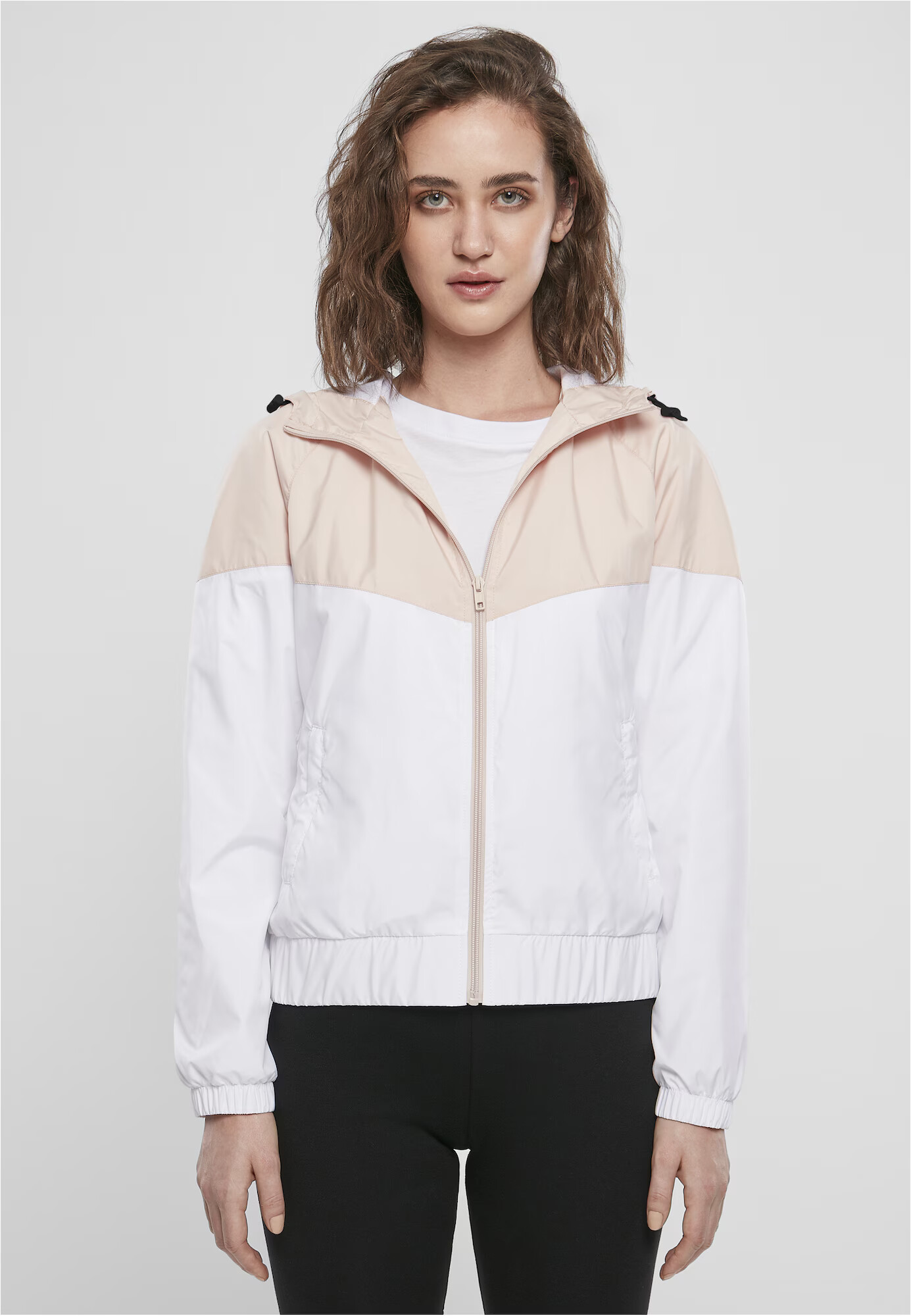 Urban Classics Geacă de primăvară-toamnă 'Arrow Windbreaker' bej / alb - Pled.ro