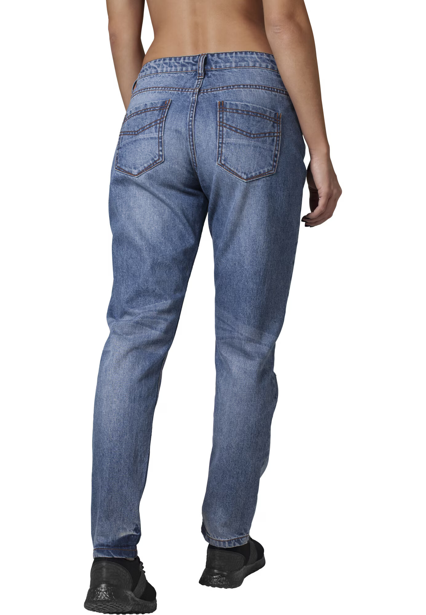 Urban Classics Jeans 'Boyfriend' albastru denim - Pled.ro