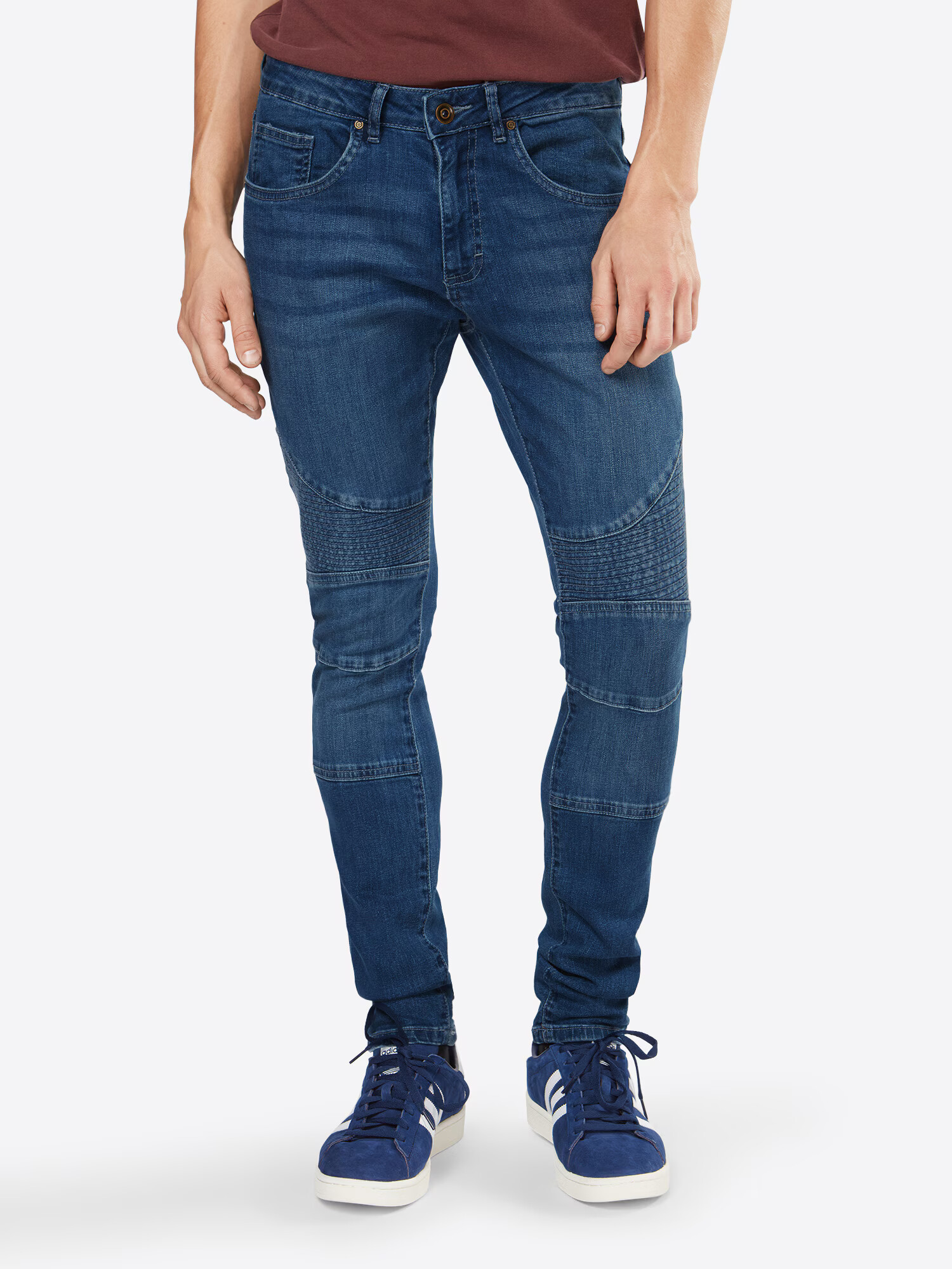 Urban Classics Jeans 'Slim Fit Biker' albastru denim - Pled.ro