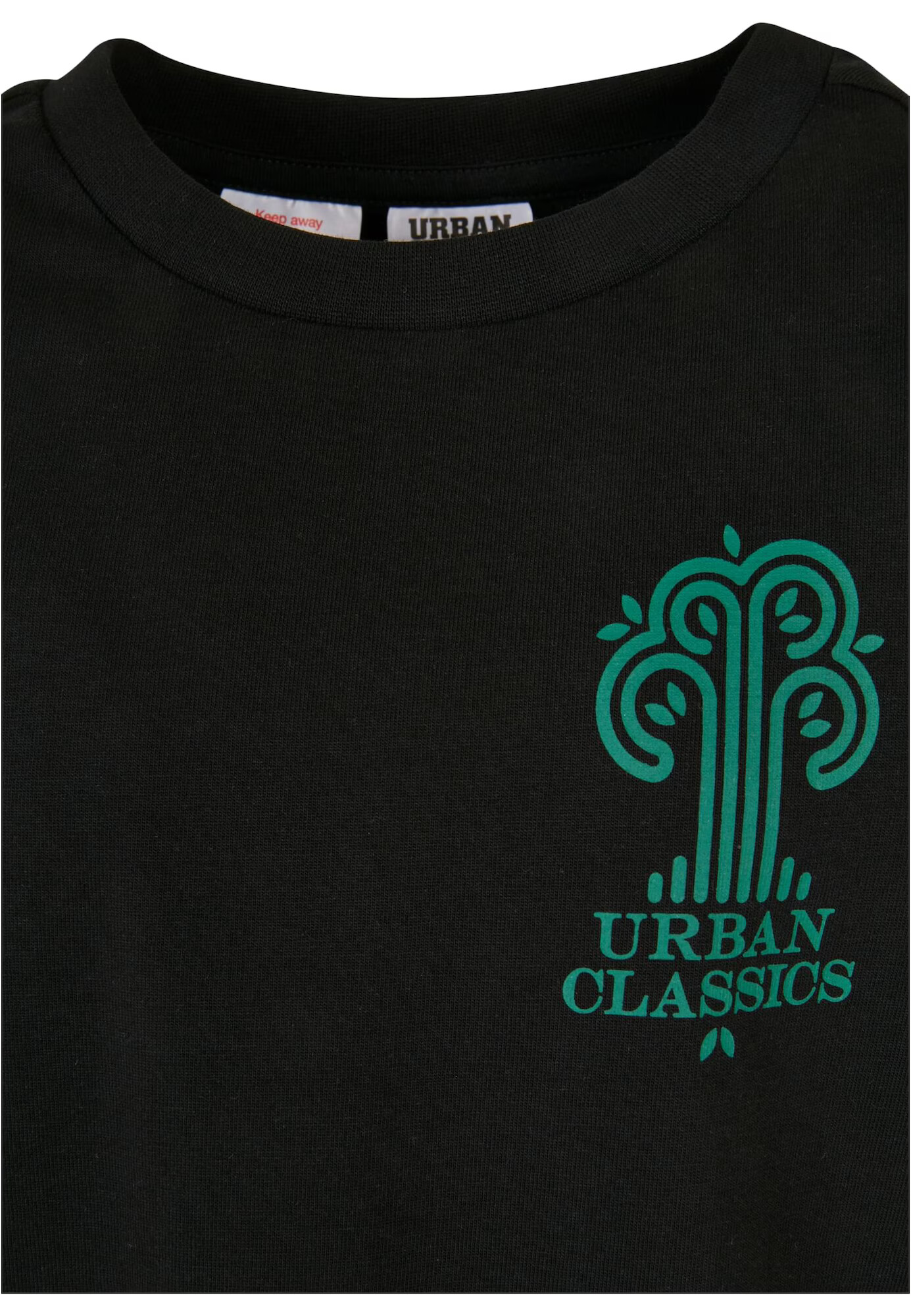 Urban Classics Tricou verde jad / negru - Pled.ro