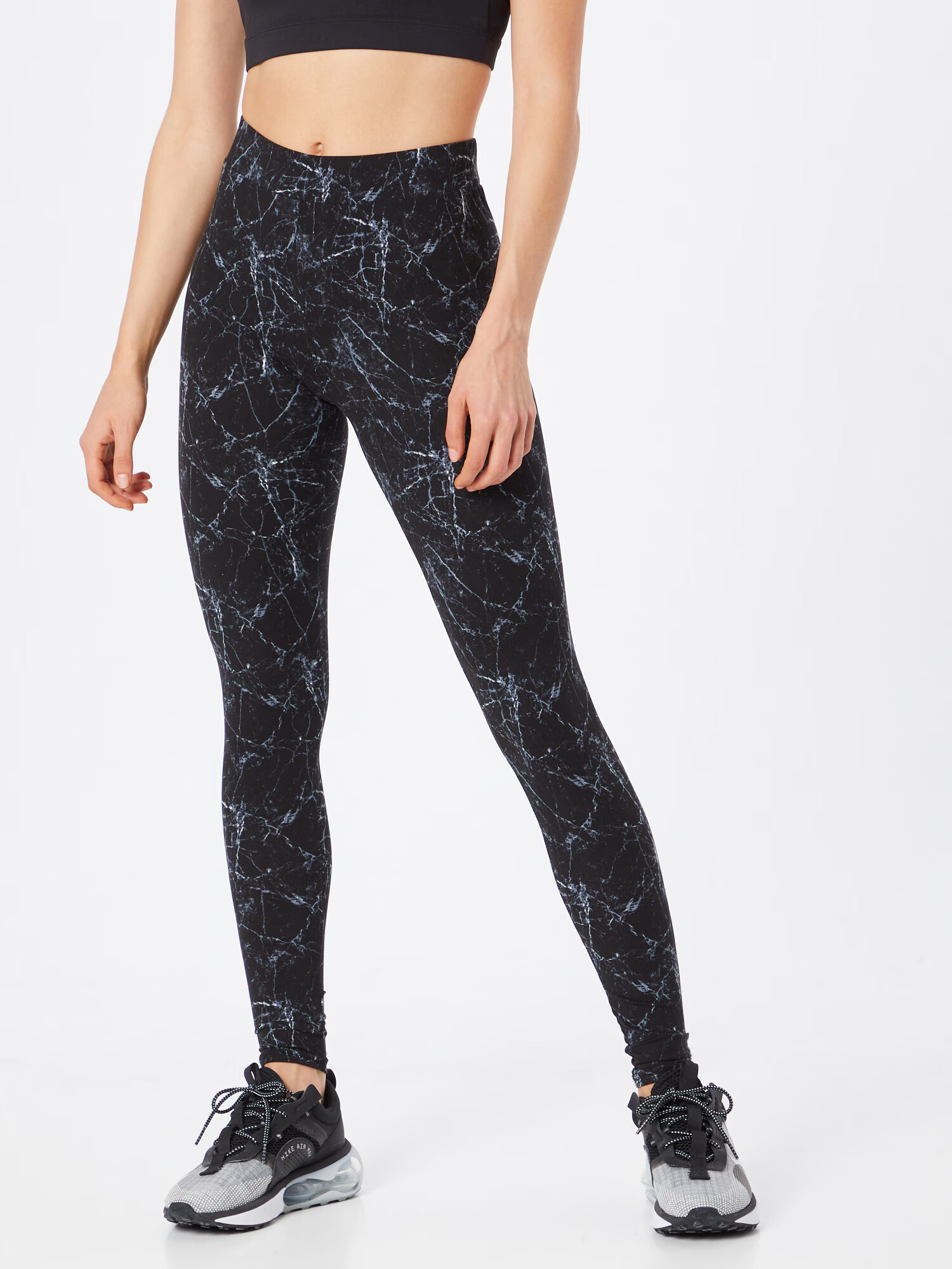 Urban Classics Leggings albastru fumuriu / negru / alb - Pled.ro