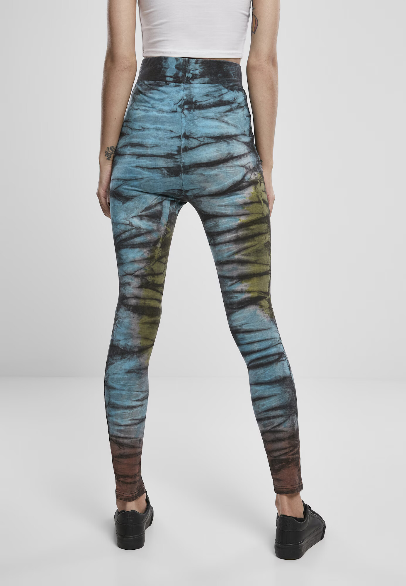 Urban Classics Leggings azuriu / maro închis / verde deschis / negru - Pled.ro