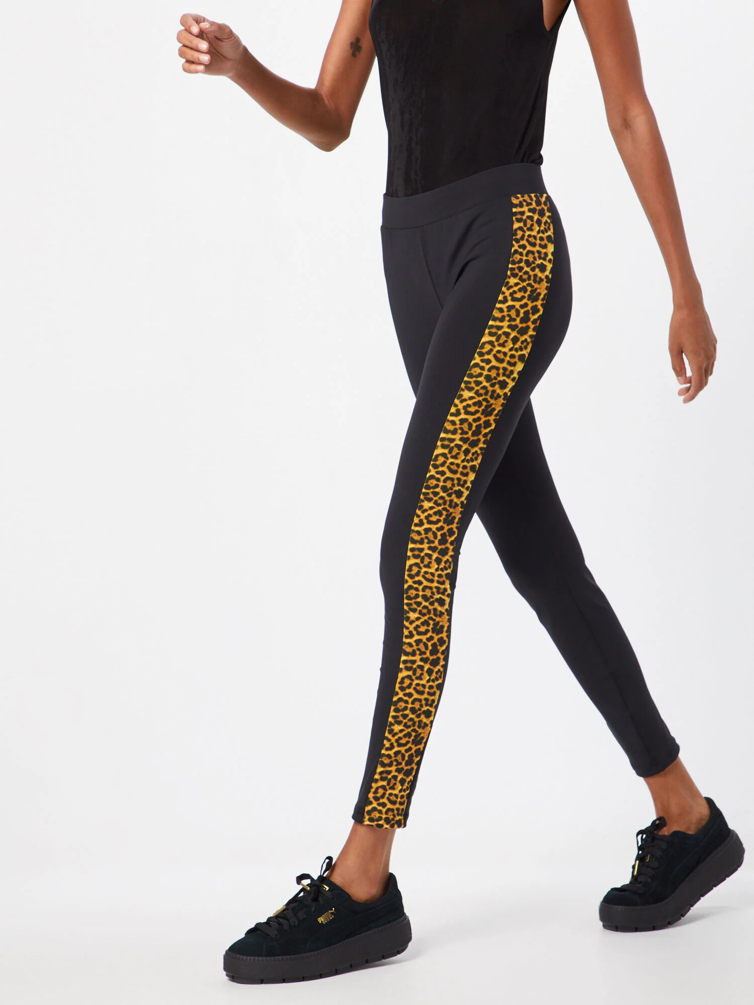 Urban Classics Leggings galben / galben auriu / negru - Pled.ro