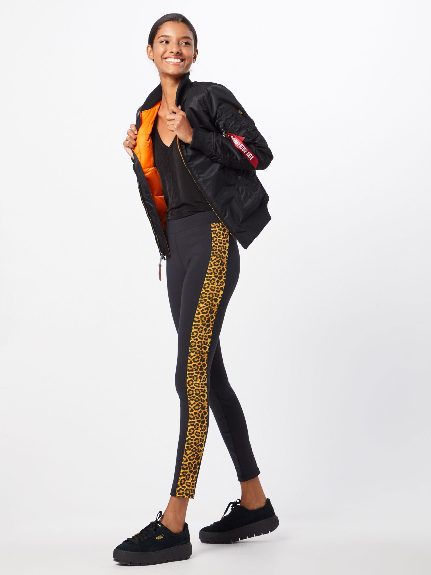 Urban Classics Leggings galben / galben auriu / negru - Pled.ro