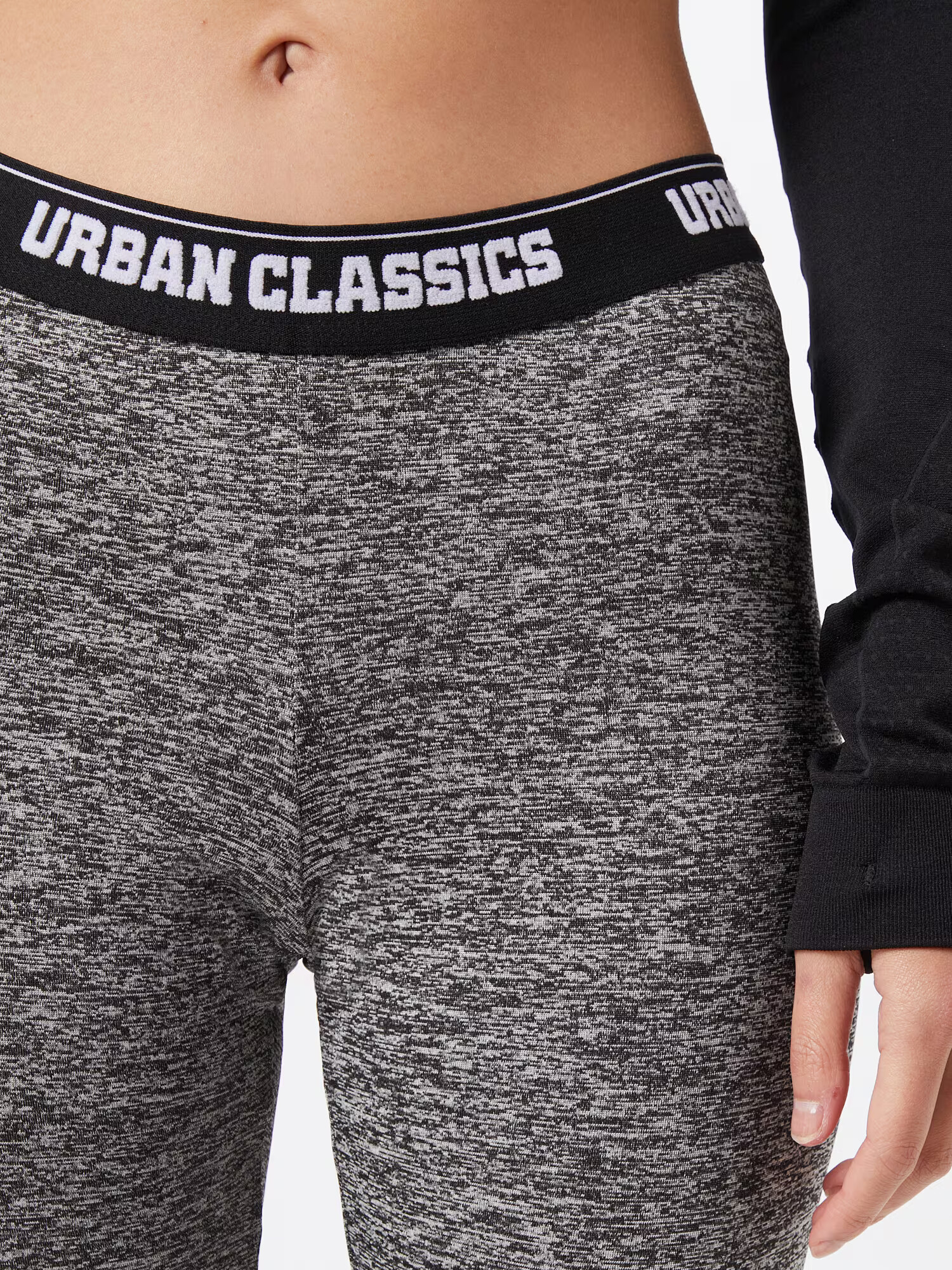 Urban Classics Leggings gri amestecat / negru / alb - Pled.ro