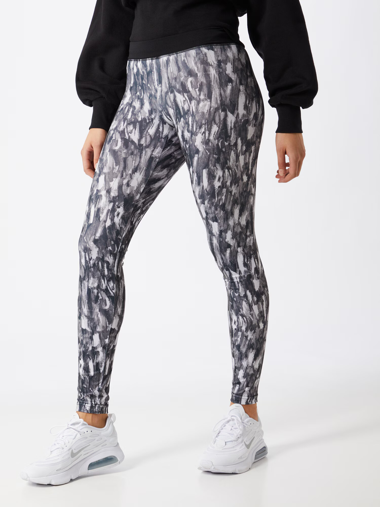 Urban Classics Leggings gri închis / alb - Pled.ro