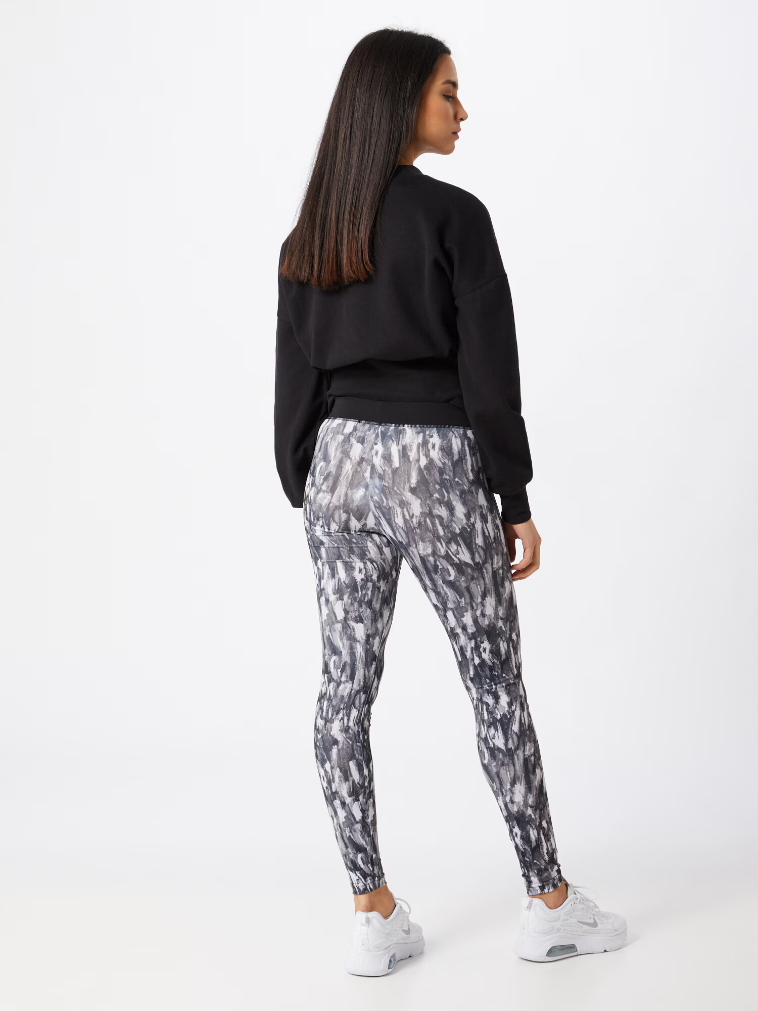 Urban Classics Leggings gri închis / alb - Pled.ro