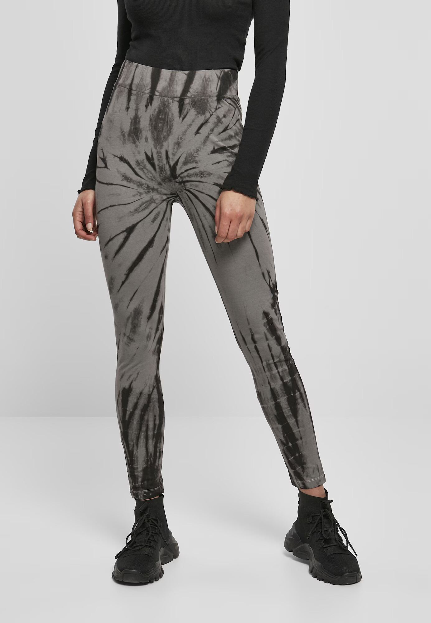 Urban Classics Leggings gri / negru - Pled.ro