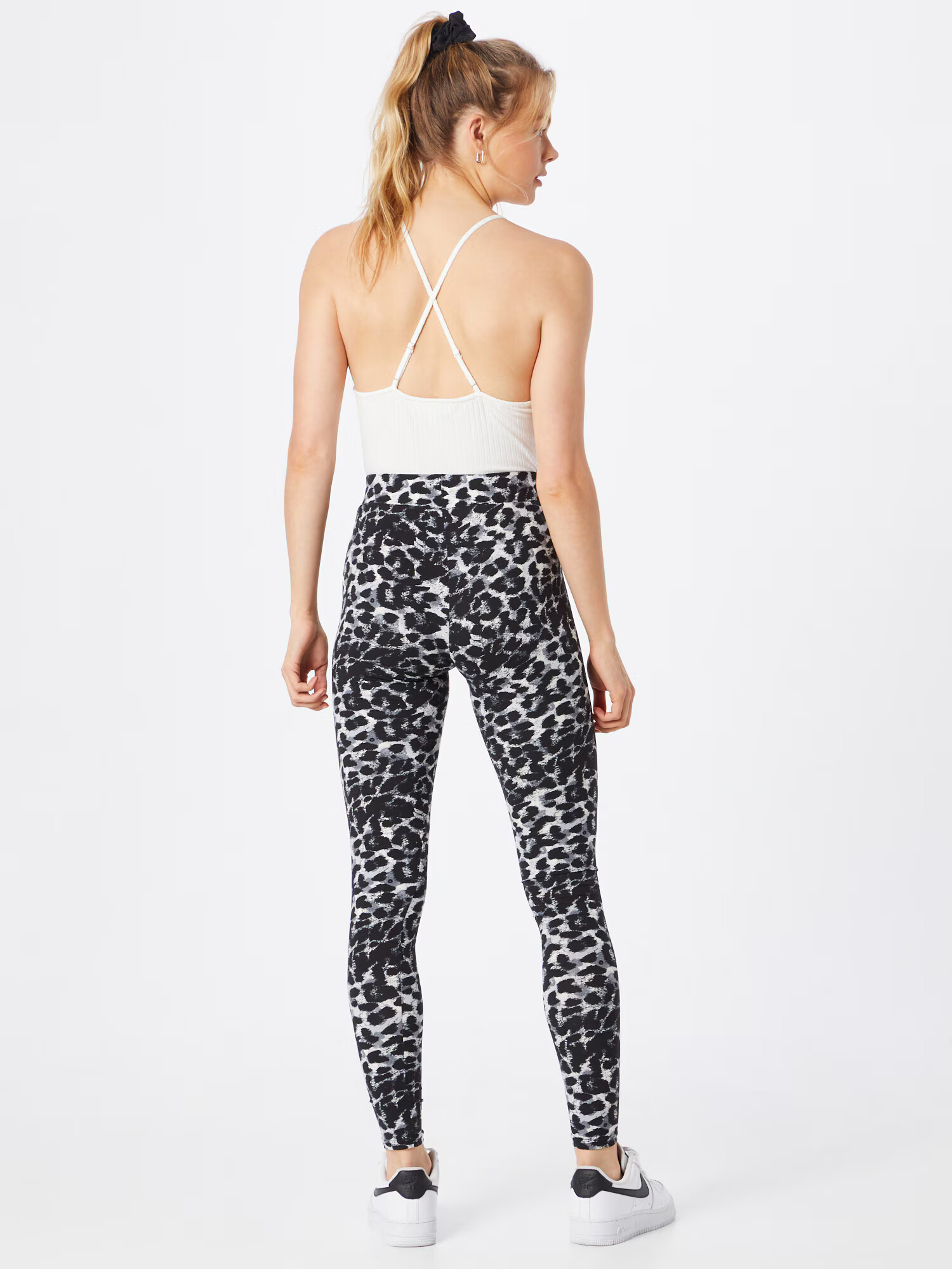 Urban Classics Leggings gri / negru / alb - Pled.ro