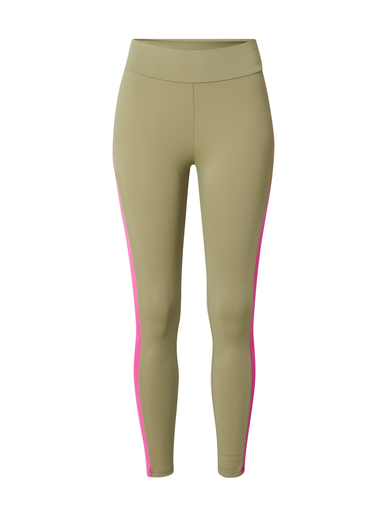 Urban Classics Leggings kaki / roz neon - Pled.ro