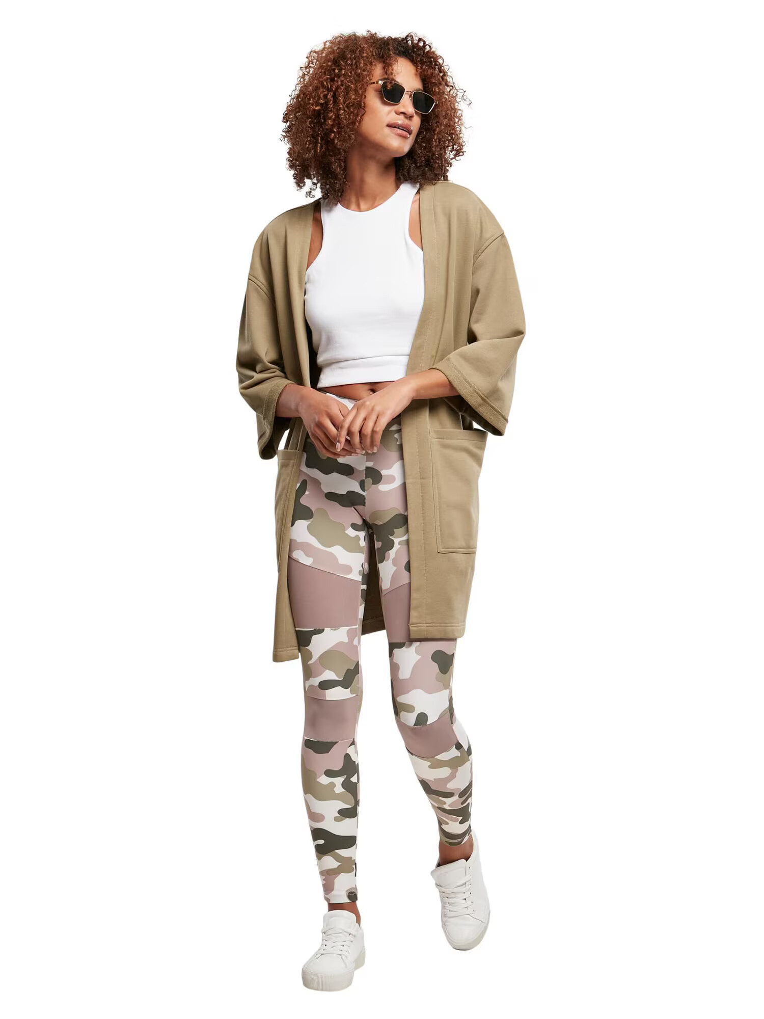 Urban Classics Leggings kaki / verde închis / roz / alb - Pled.ro