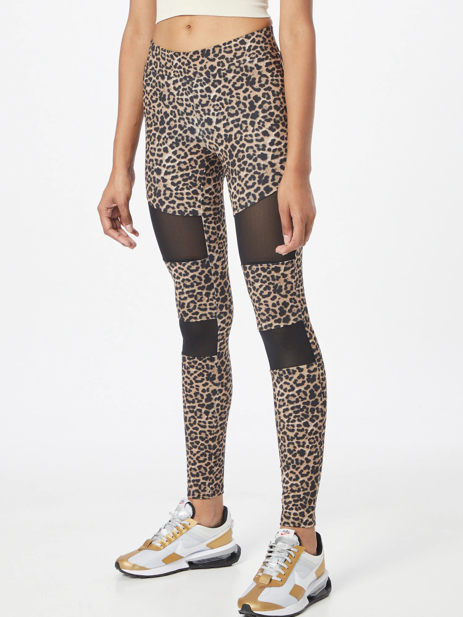 Urban Classics Leggings maro deschis / negru - Pled.ro