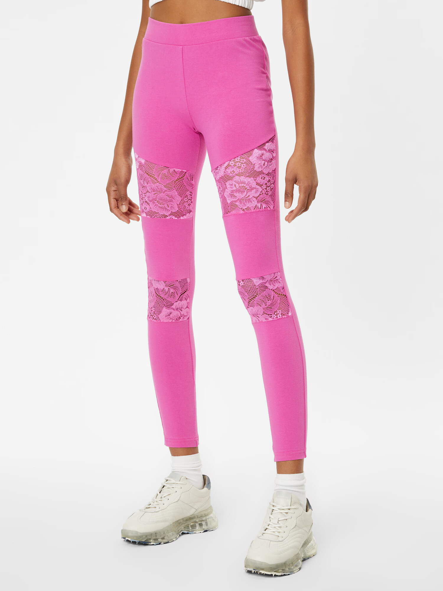 Urban Classics Leggings mov orhidee / alb - Pled.ro