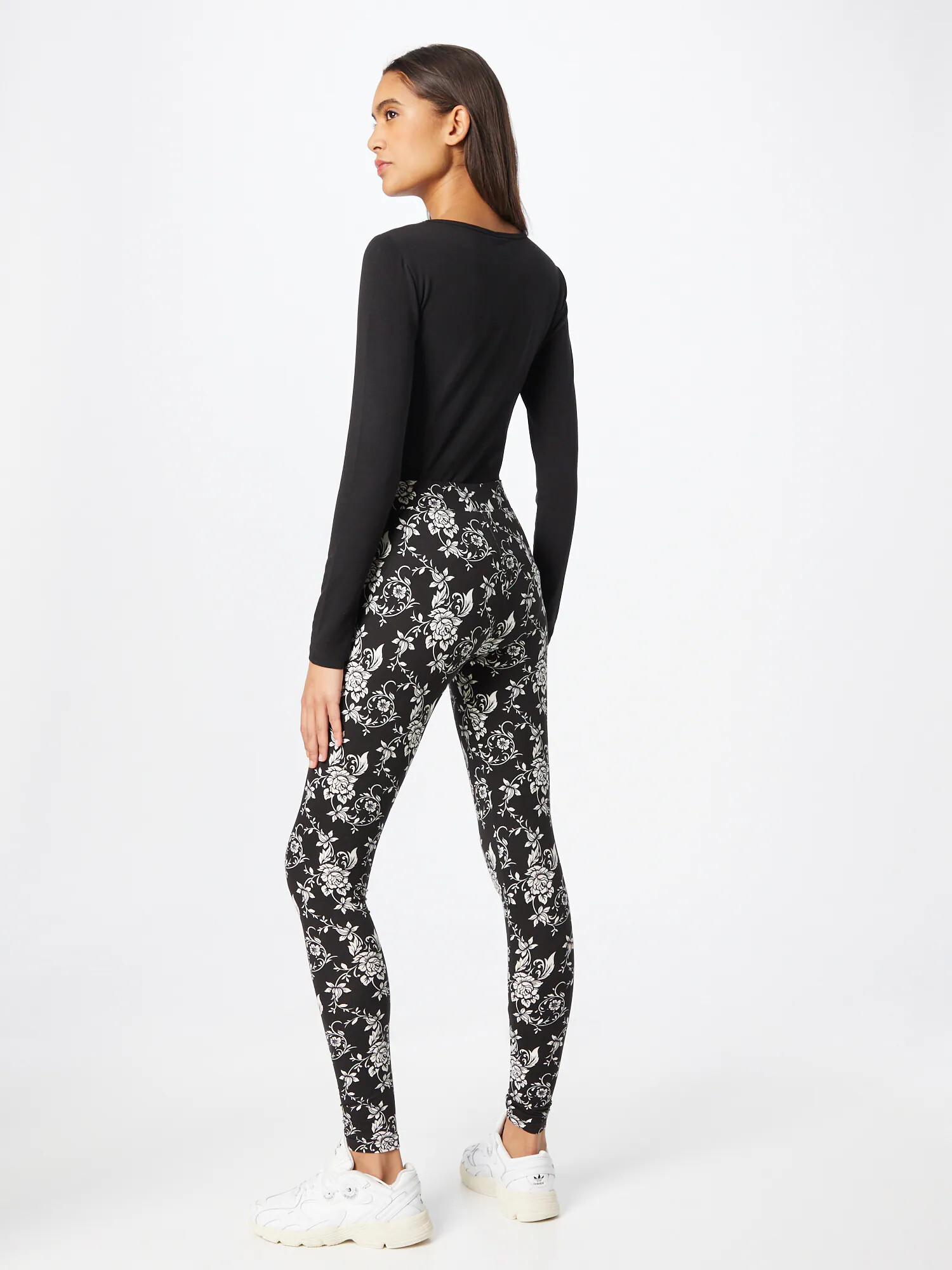 Urban Classics Leggings negru / alb - Pled.ro