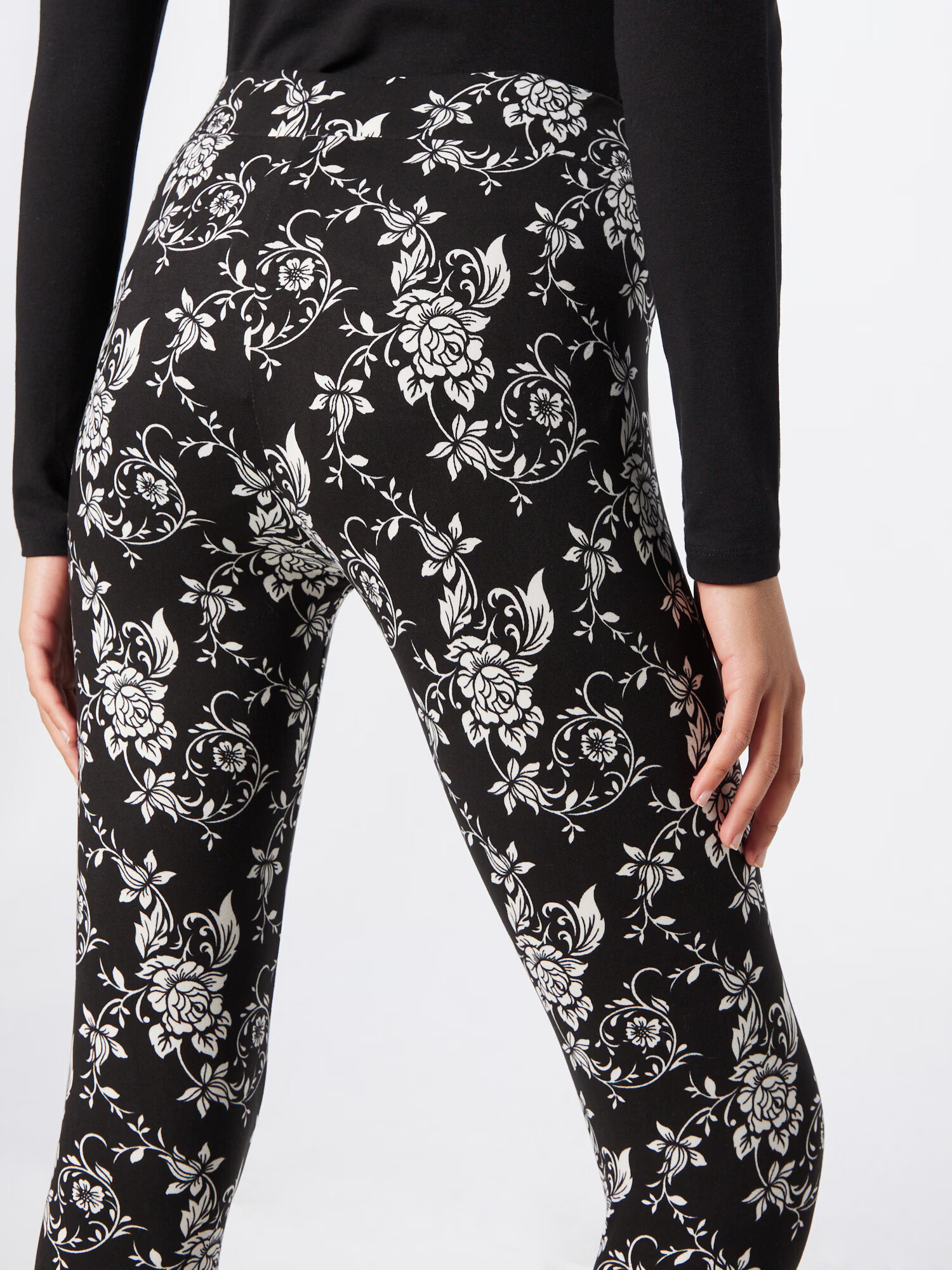 Urban Classics Leggings negru / alb - Pled.ro