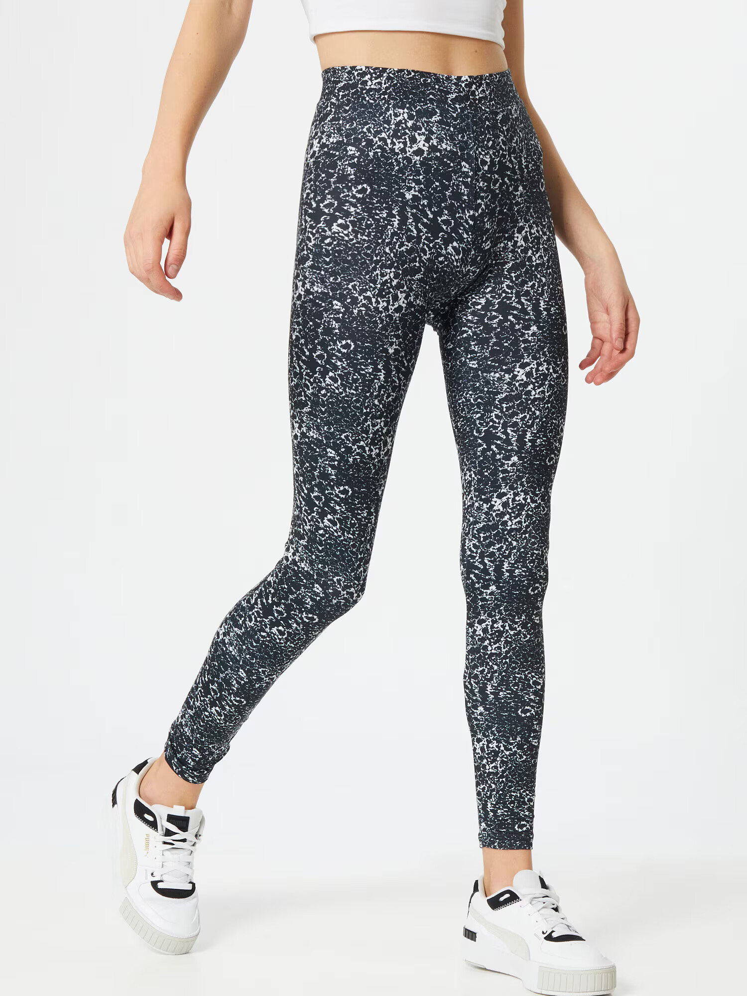 Urban Classics Leggings negru / alb - Pled.ro