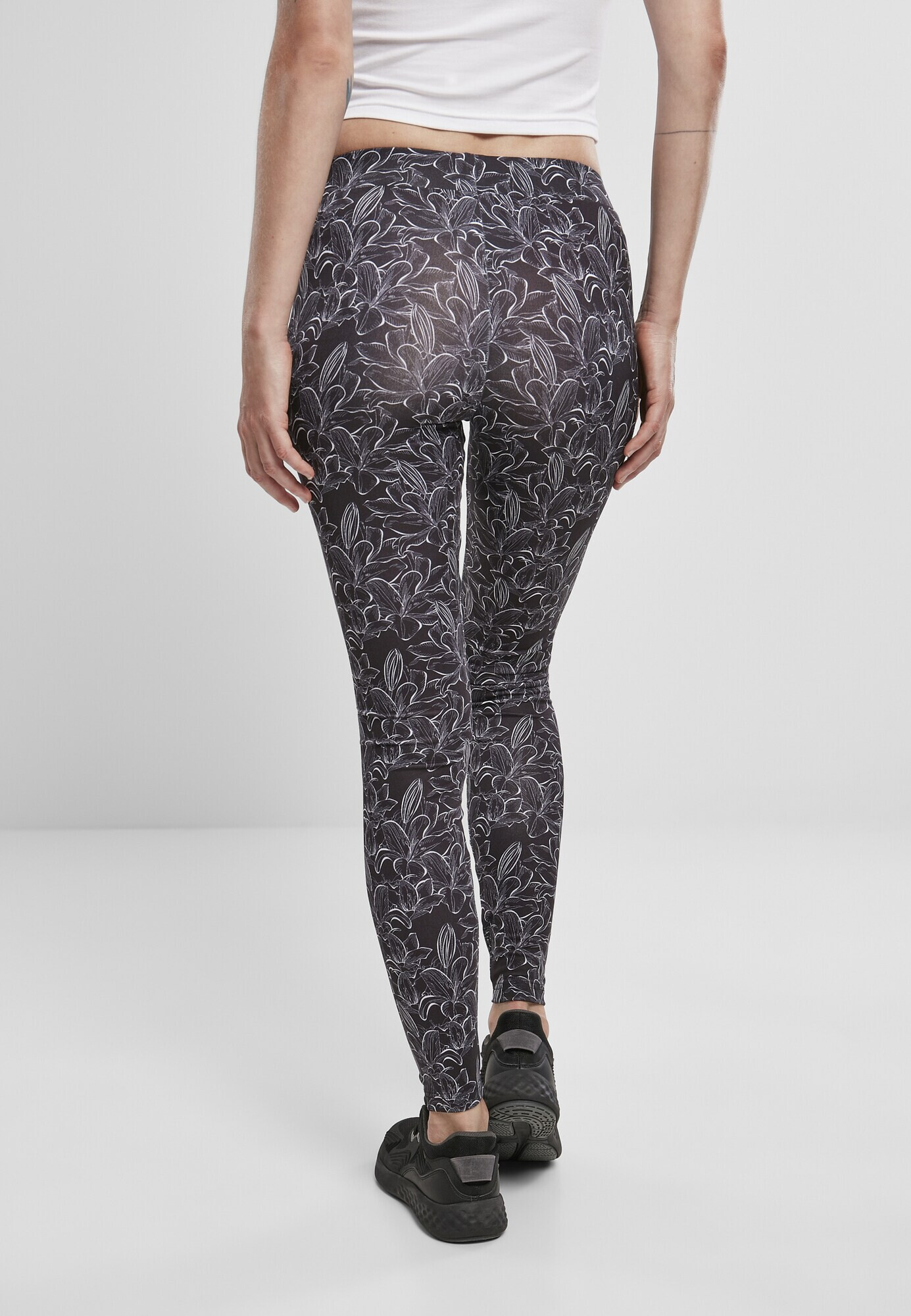 Urban Classics Leggings negru / alb - Pled.ro