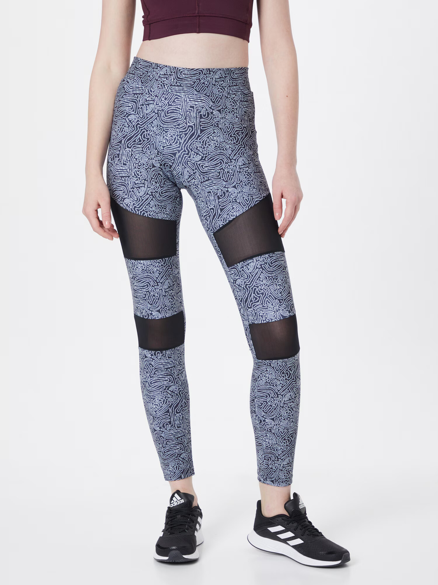 Urban Classics Leggings negru / alb - Pled.ro