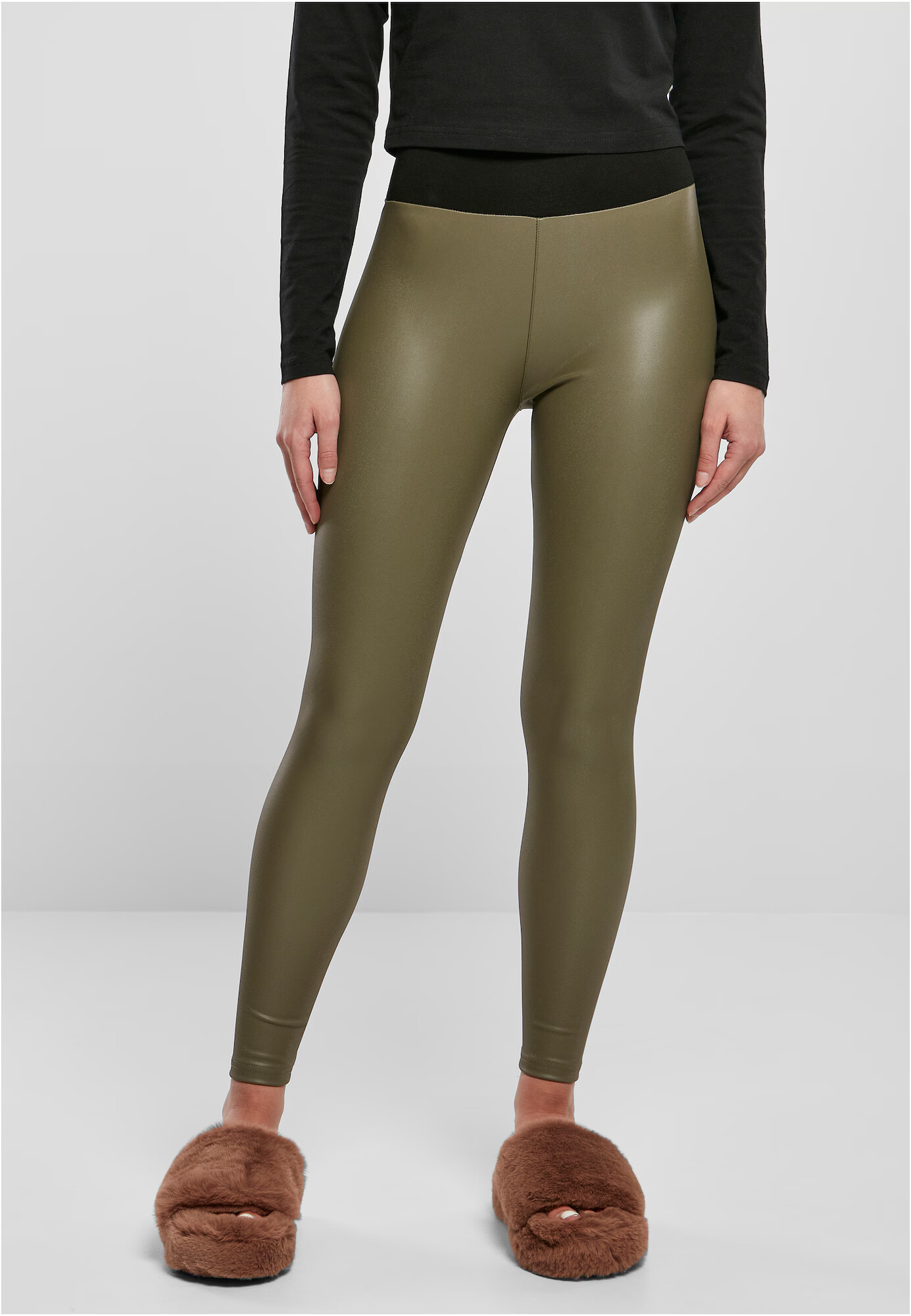 Urban Classics Leggings oliv / negru - Pled.ro