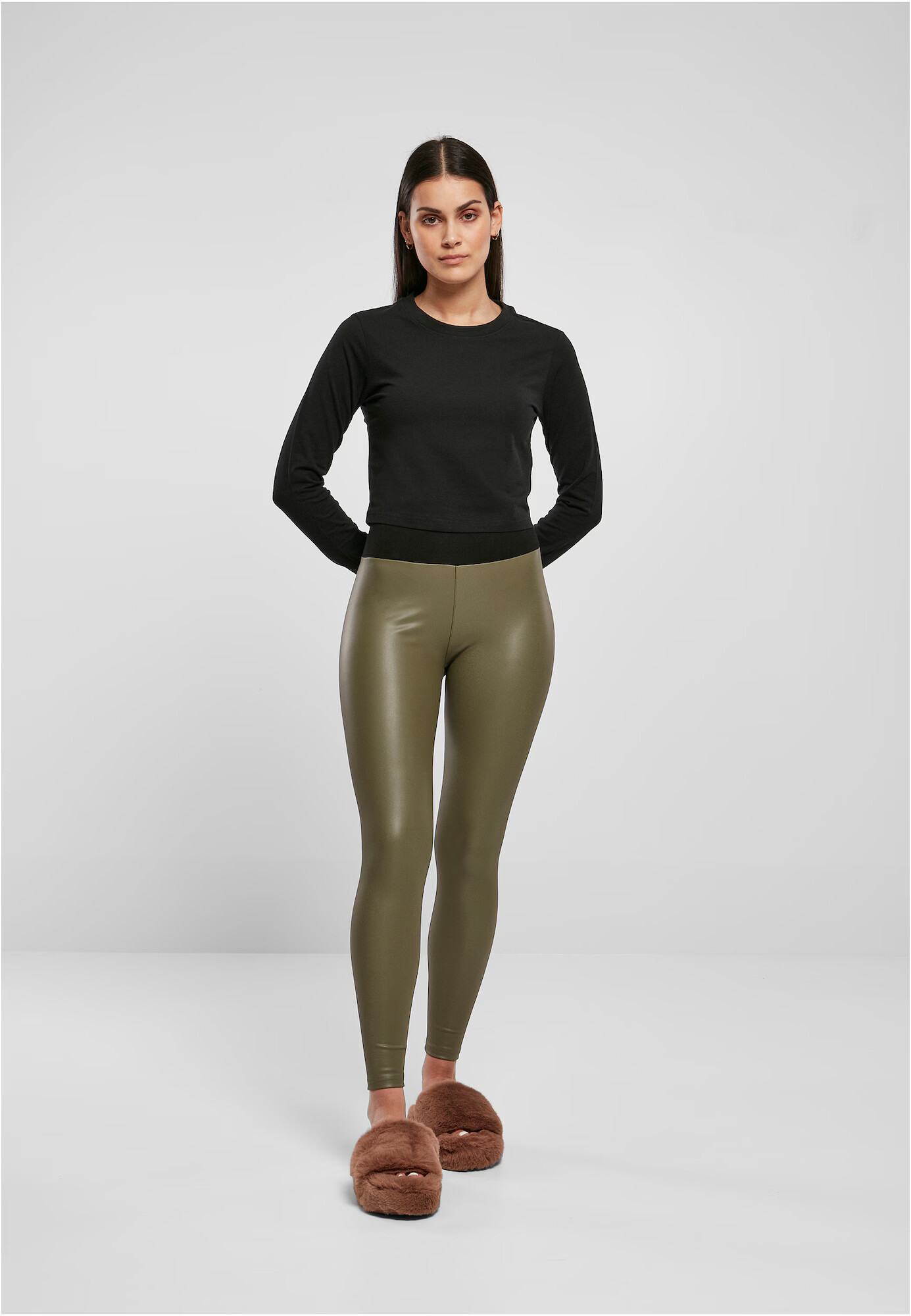 Urban Classics Leggings oliv / negru - Pled.ro