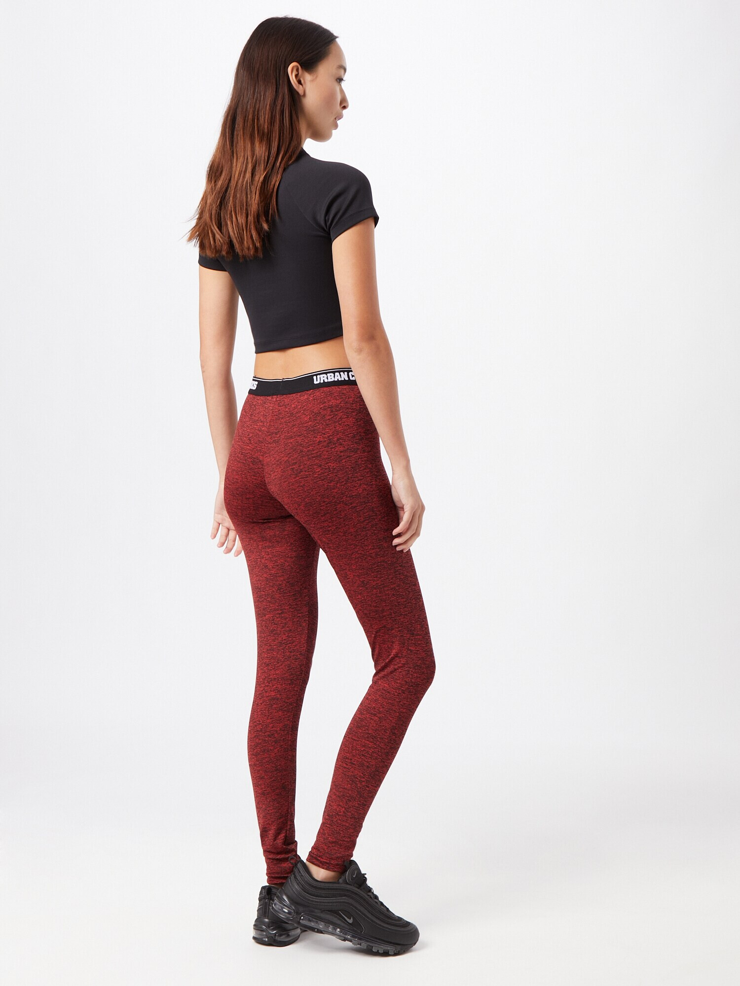 Urban Classics Leggings roșu vin / negru / alb - Pled.ro