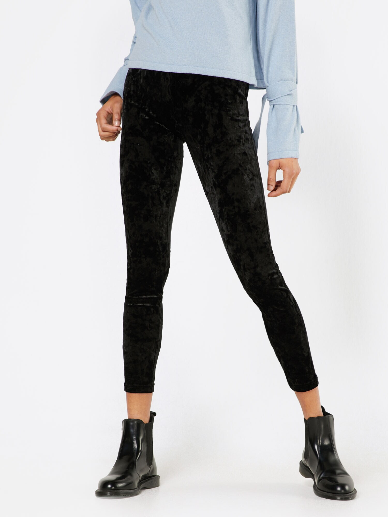 Urban Classics Leggings 'Velvet' negru - Pled.ro