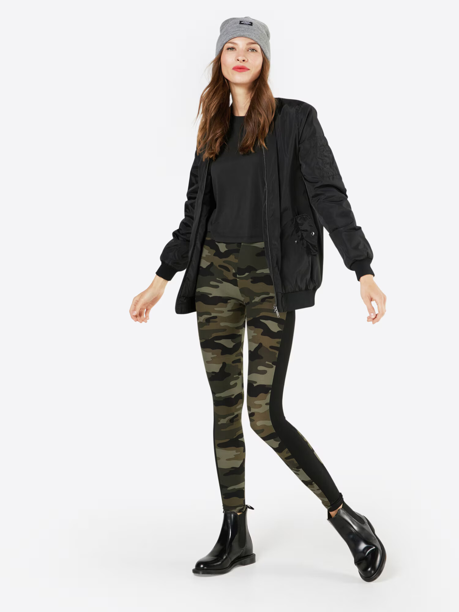 Urban Classics Leggings verde / negru - Pled.ro