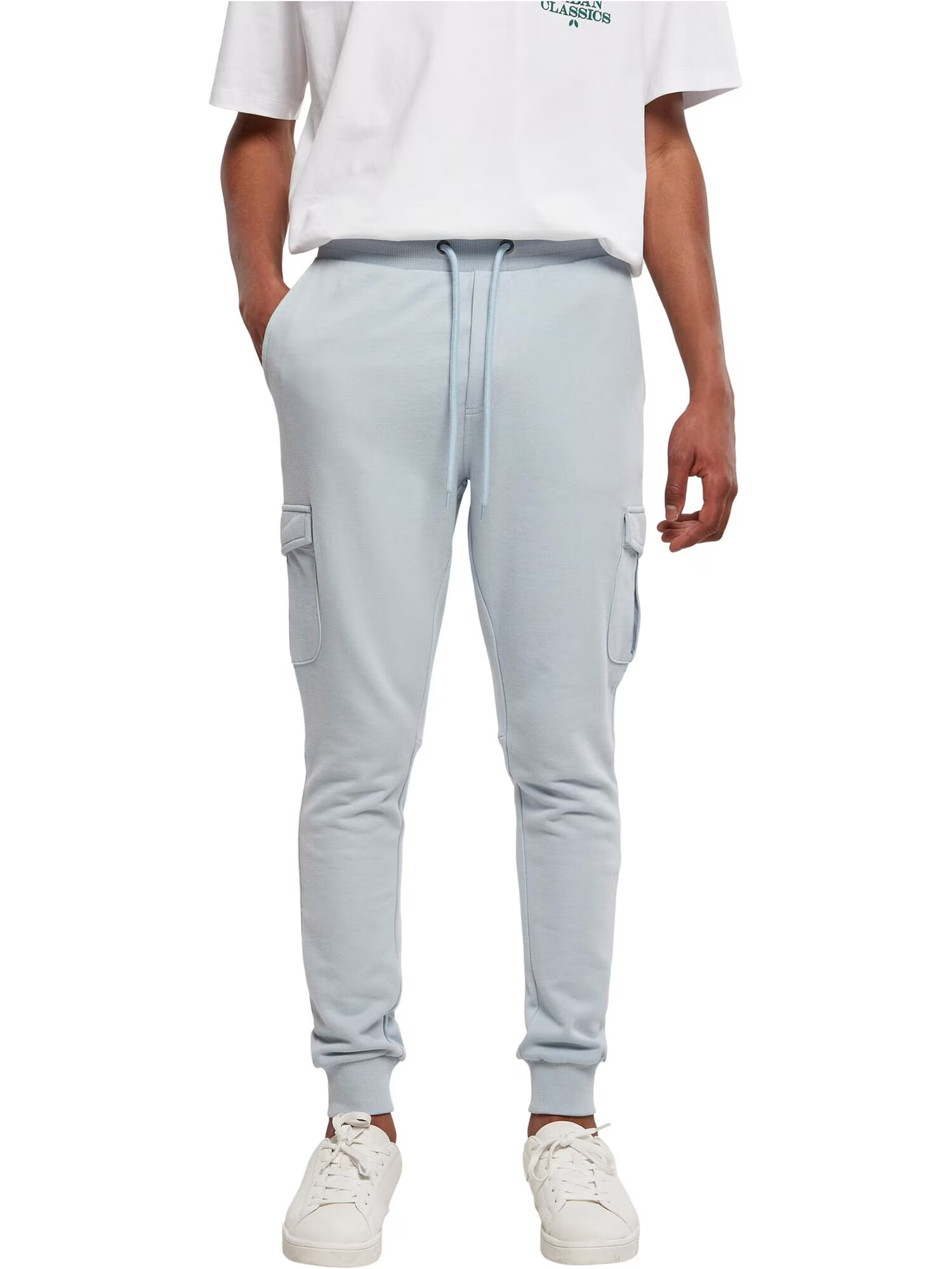 Urban Classics Pantaloni cu buzunare albastru deschis - Pled.ro