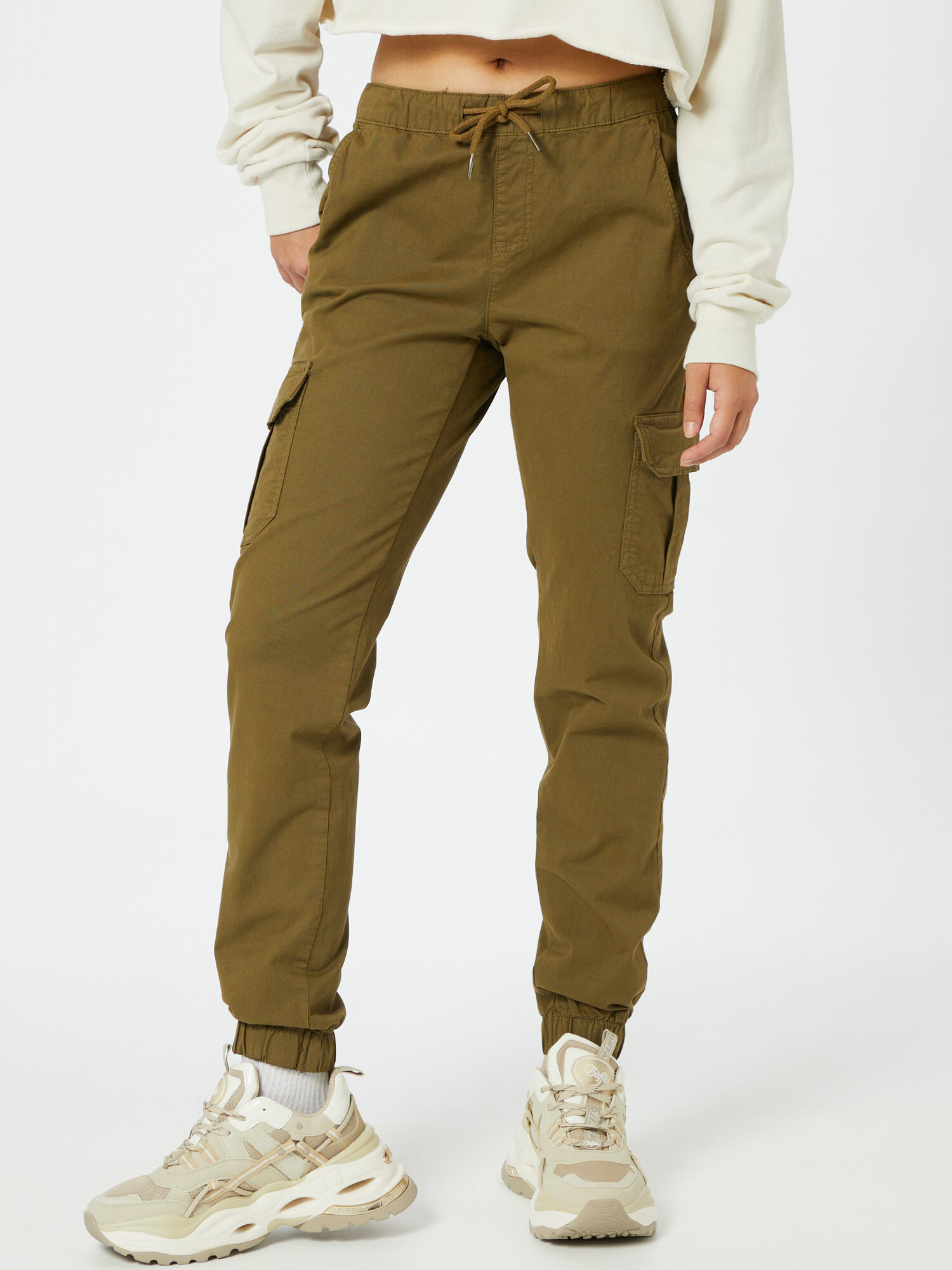 Urban Classics Pantaloni cu buzunare kaki - Pled.ro