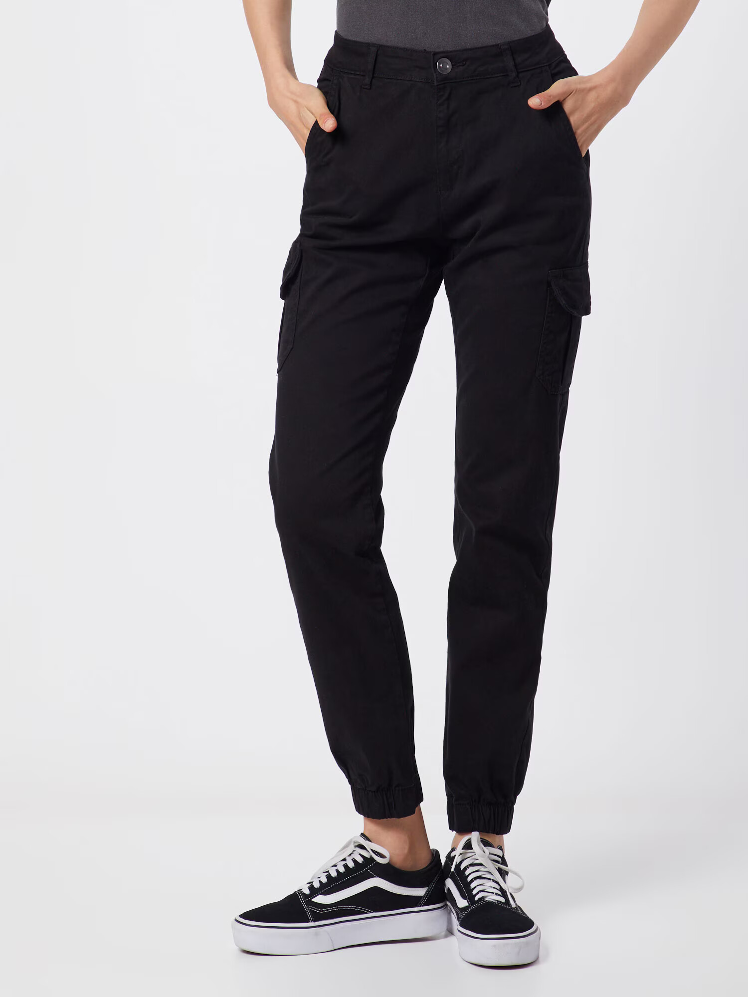 Urban Classics Pantaloni cu buzunare negru - Pled.ro