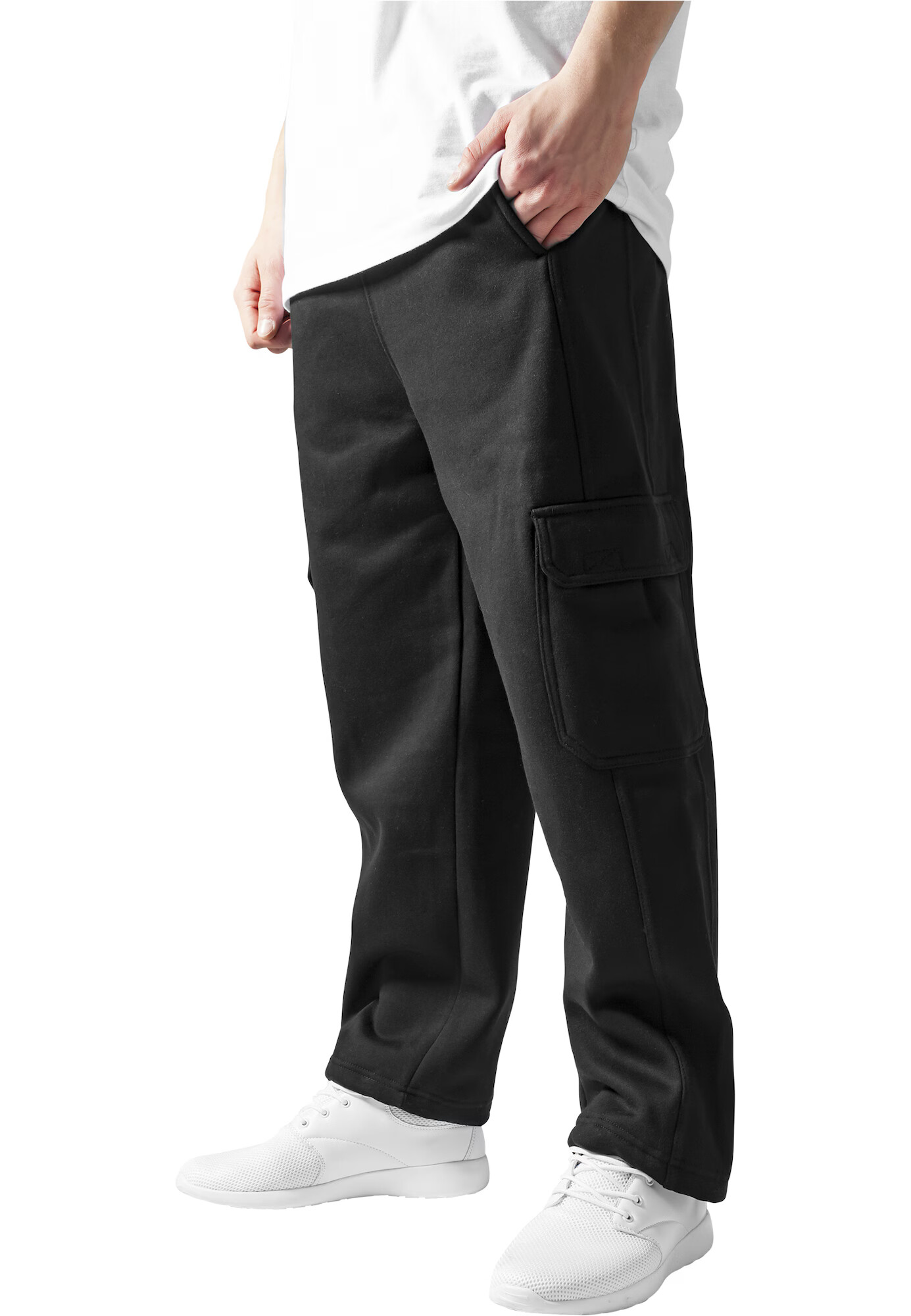 Urban Classics Pantaloni cu buzunare negru - Pled.ro