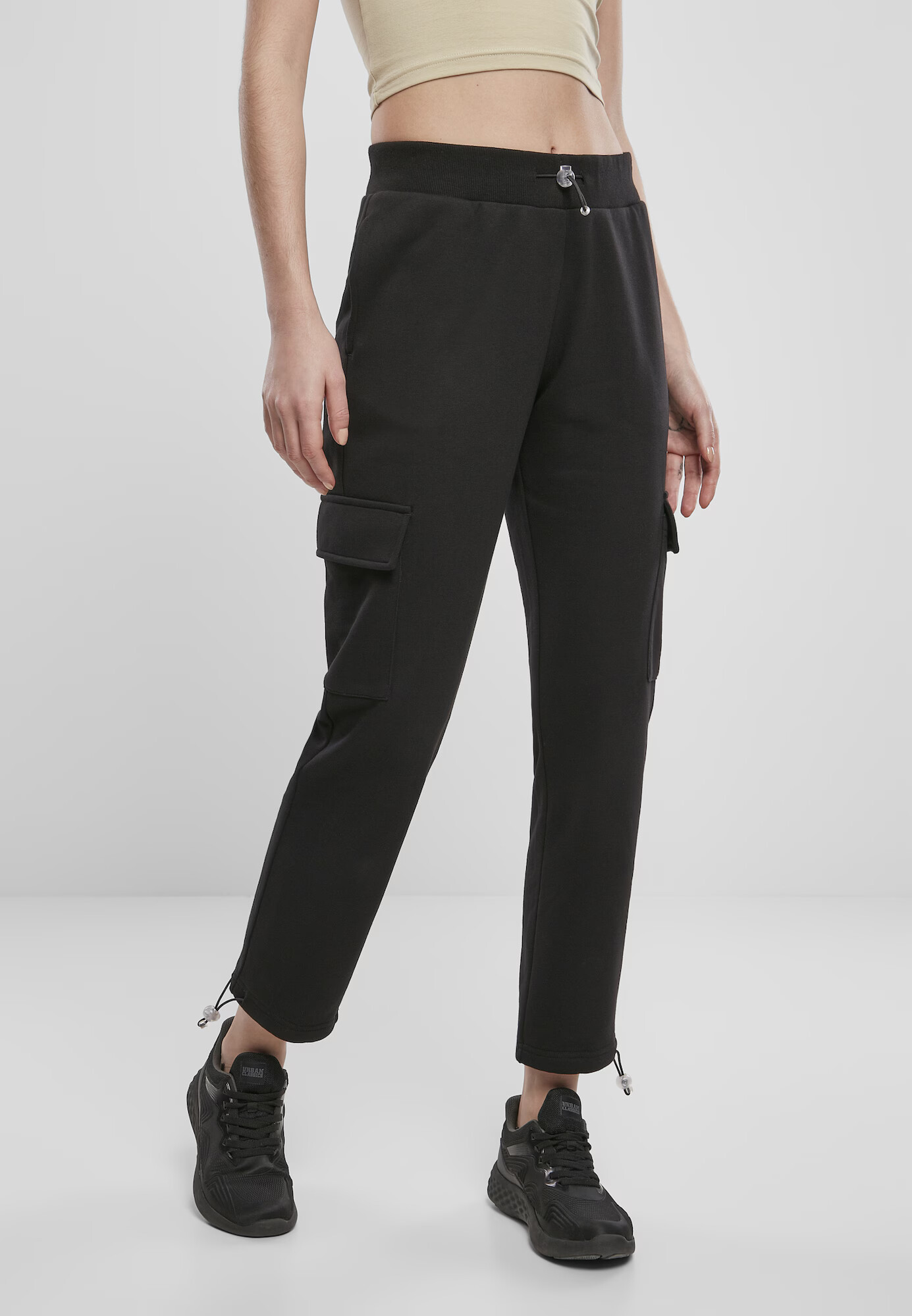 Urban Classics Pantaloni cu buzunare negru - Pled.ro