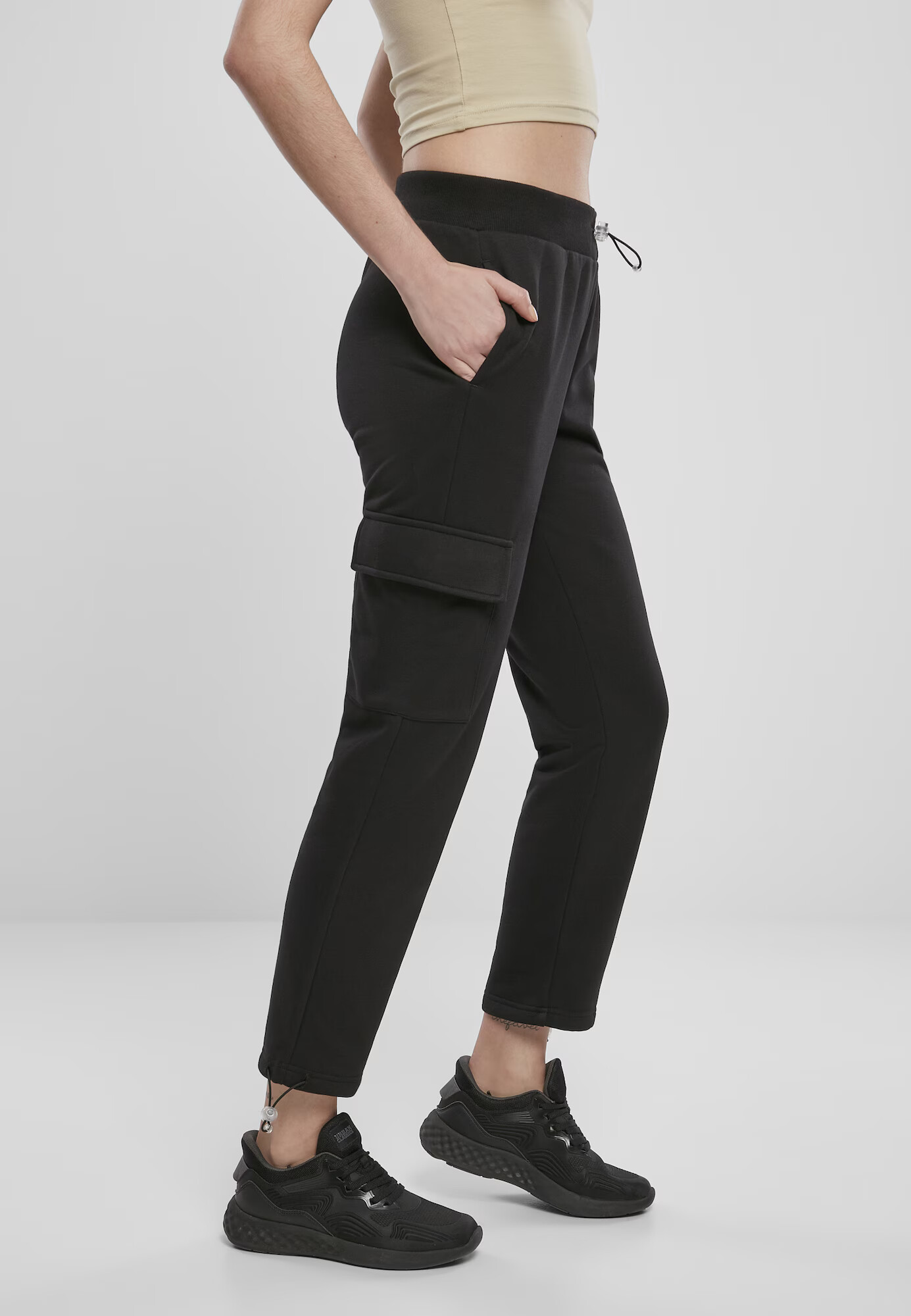 Urban Classics Pantaloni cu buzunare negru - Pled.ro