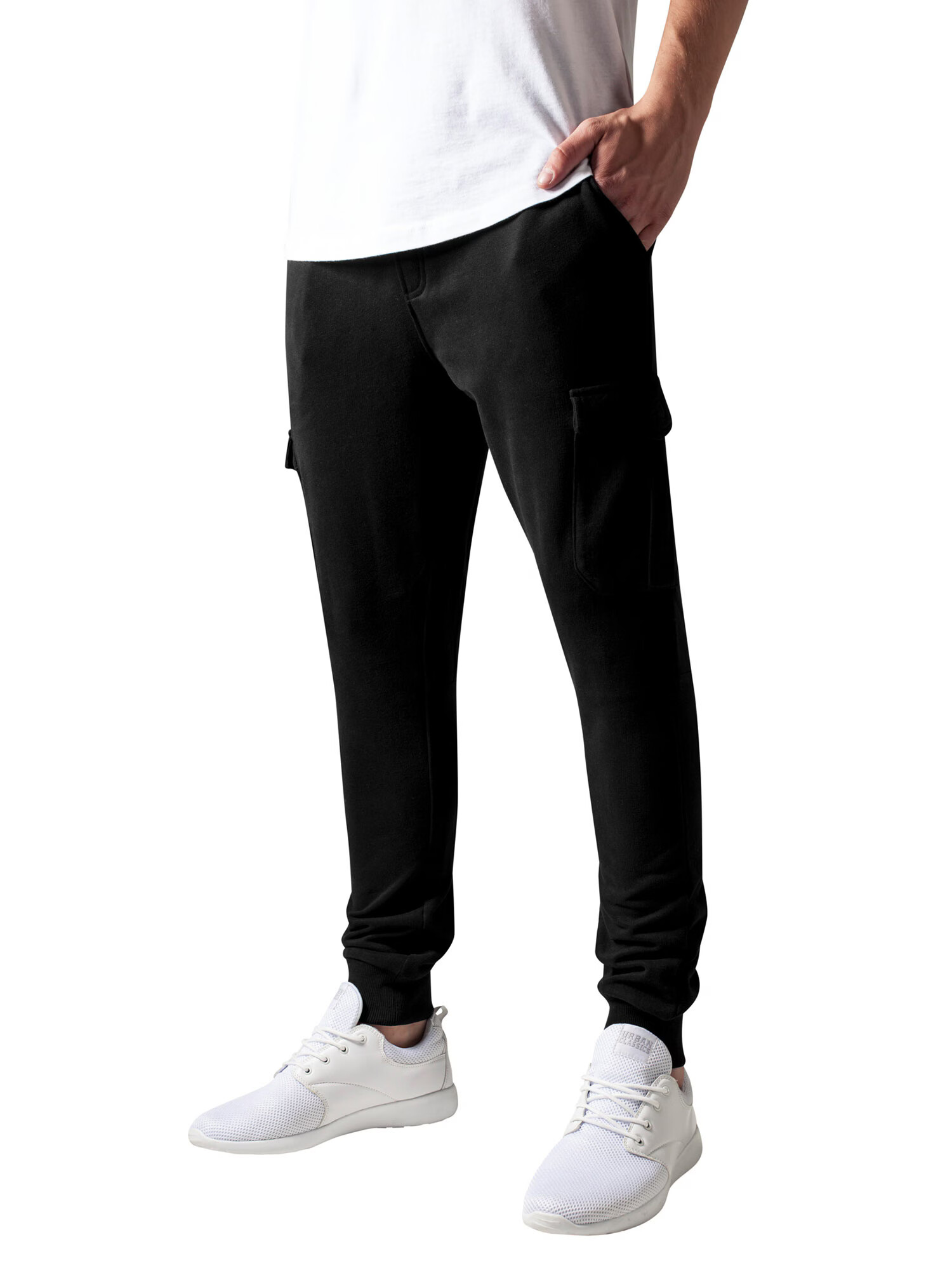 Urban Classics Pantaloni cu buzunare negru - Pled.ro