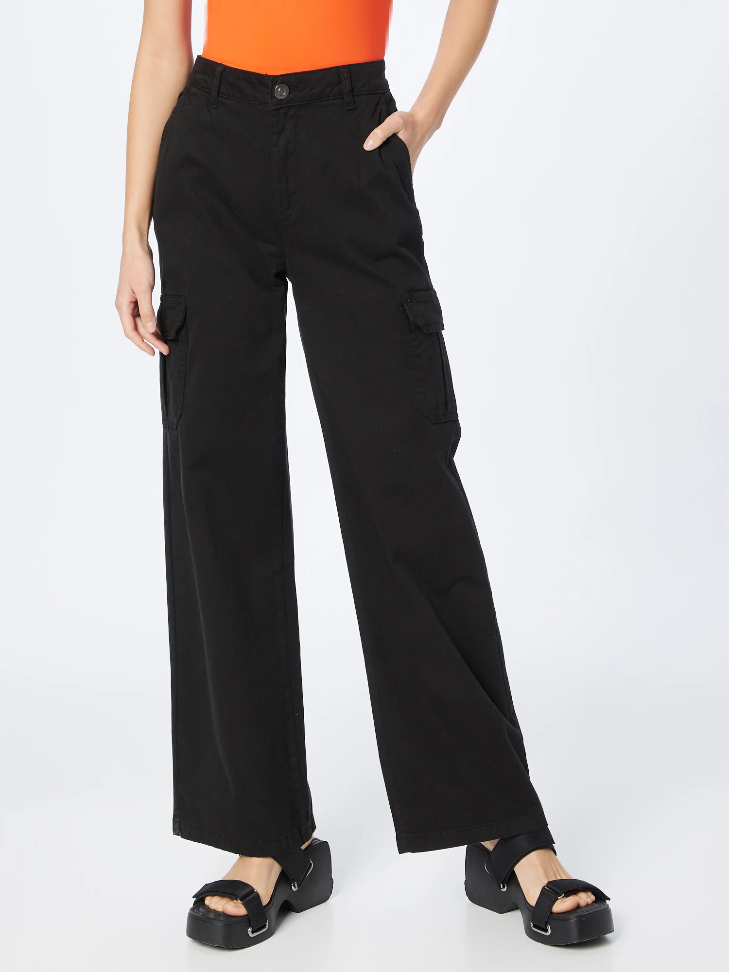 Urban Classics Pantaloni cu buzunare negru - Pled.ro