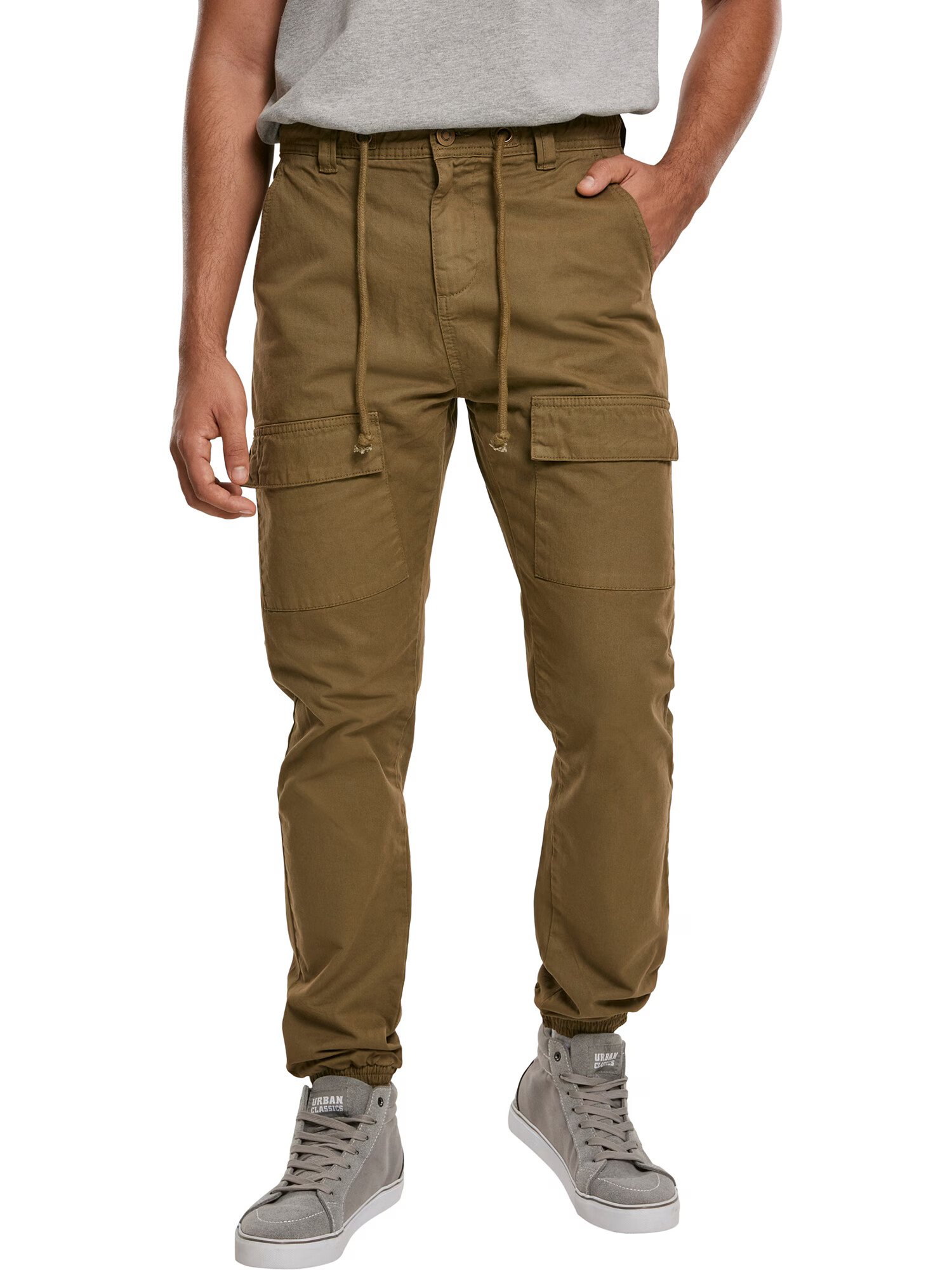 Urban Classics Pantaloni cu buzunare oliv - Pled.ro